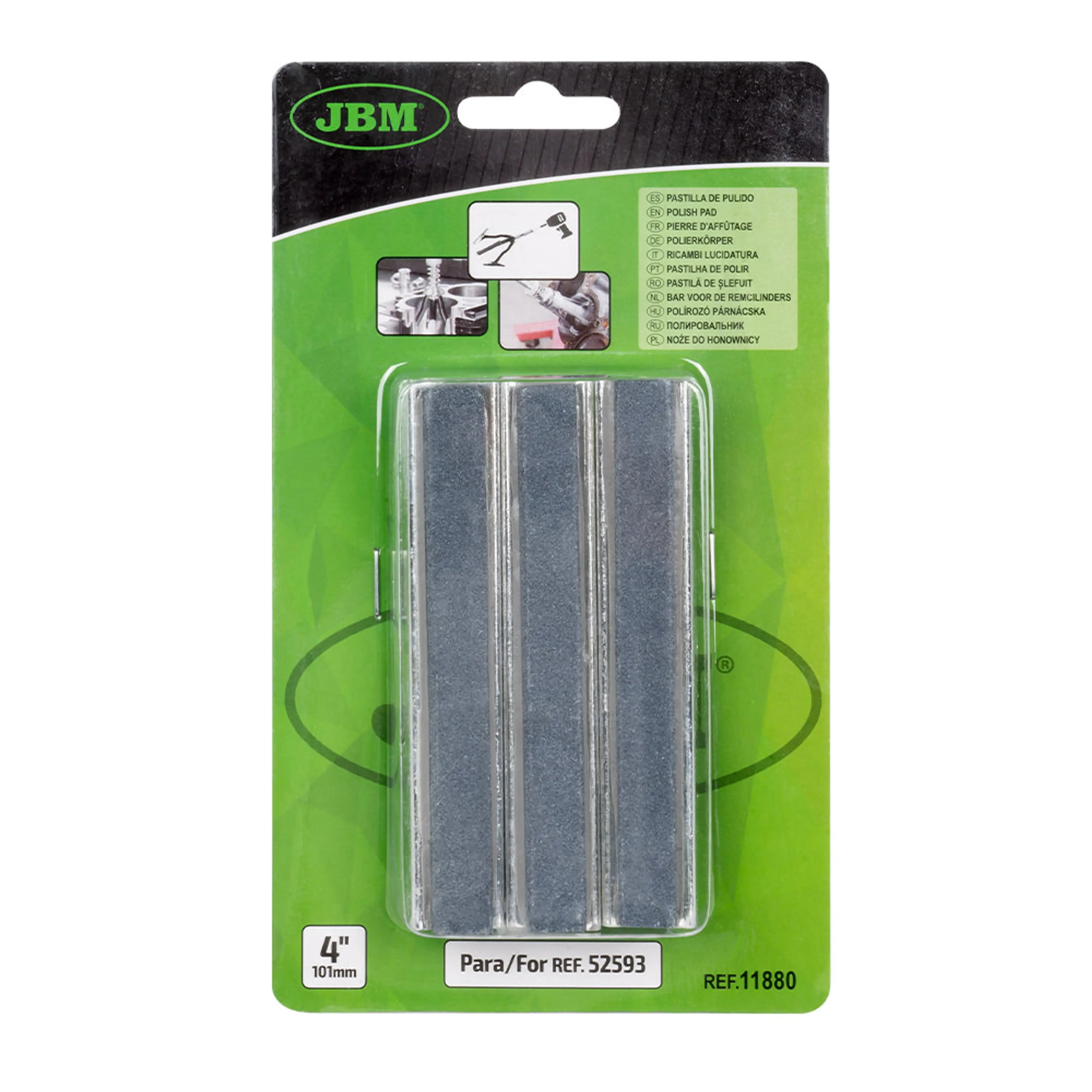 JBM JUEGO DE 3 PASTILLAS DE PULIDO 4" PARA REF.52593