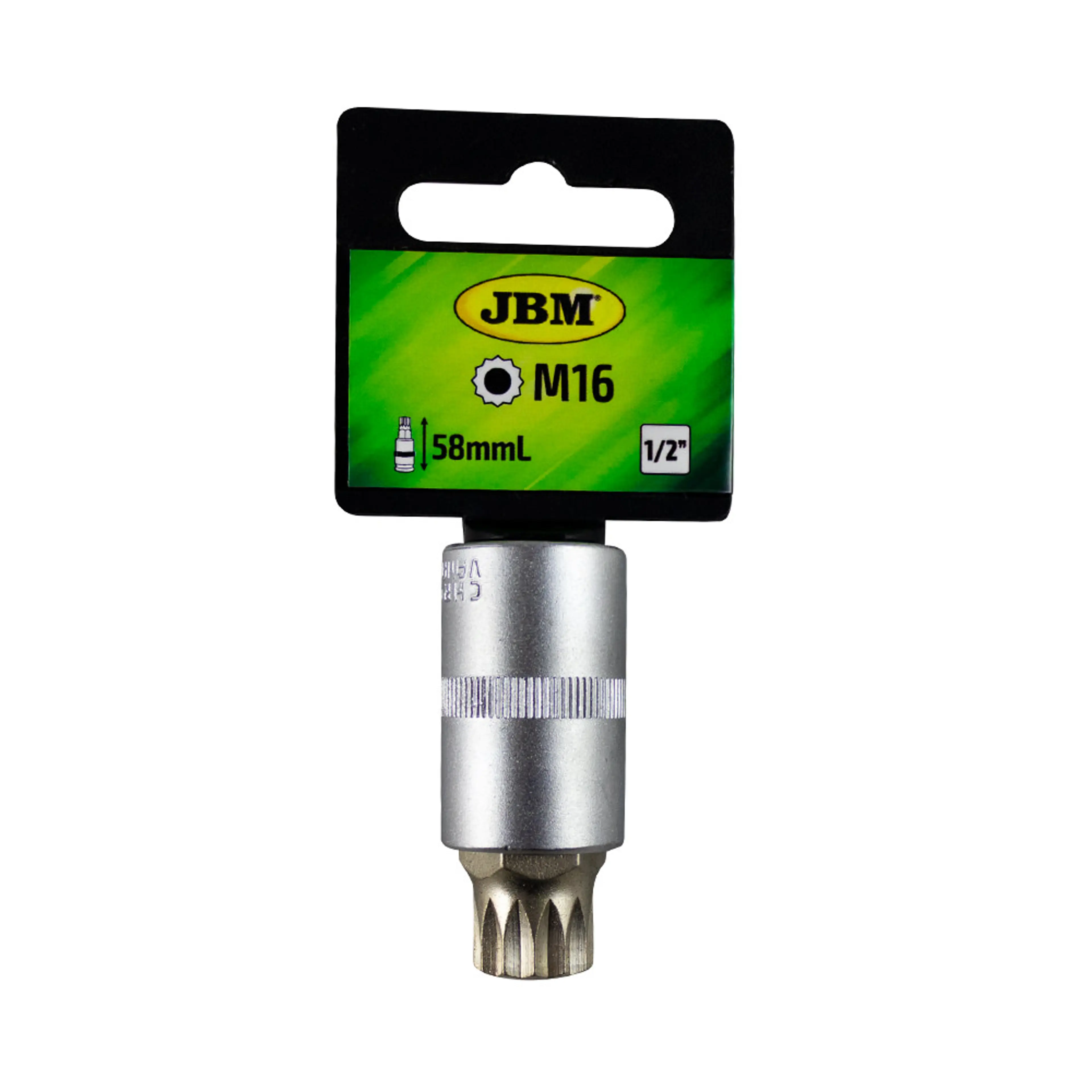 JBM VASO PUNTA 1/2" XZN INVIOLABLE M16X58MM ESP. VAG
