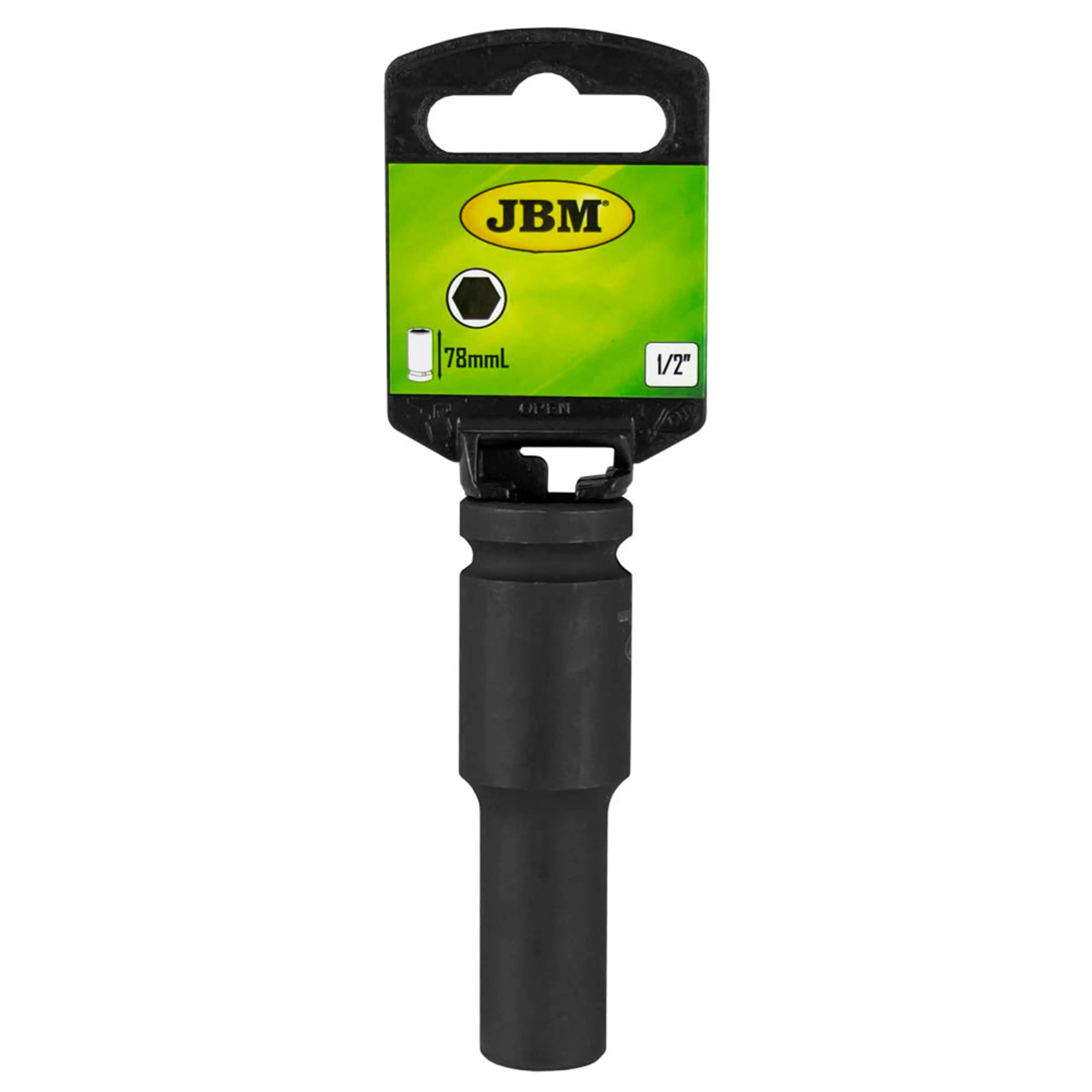 JBM VASO DE IMPACTO LARGO HEX DE 1/2" 21MM