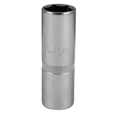 JBM VASO DE BUJIA HEXAGONAL DE 16MM - CROMADO