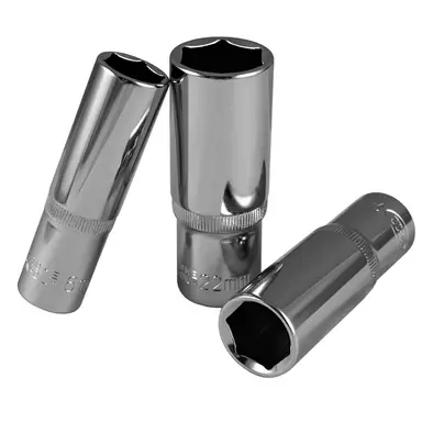 JBM VASO DE 75MM LARGO, 17MM HEXAGONAL 1/2" CROMADO