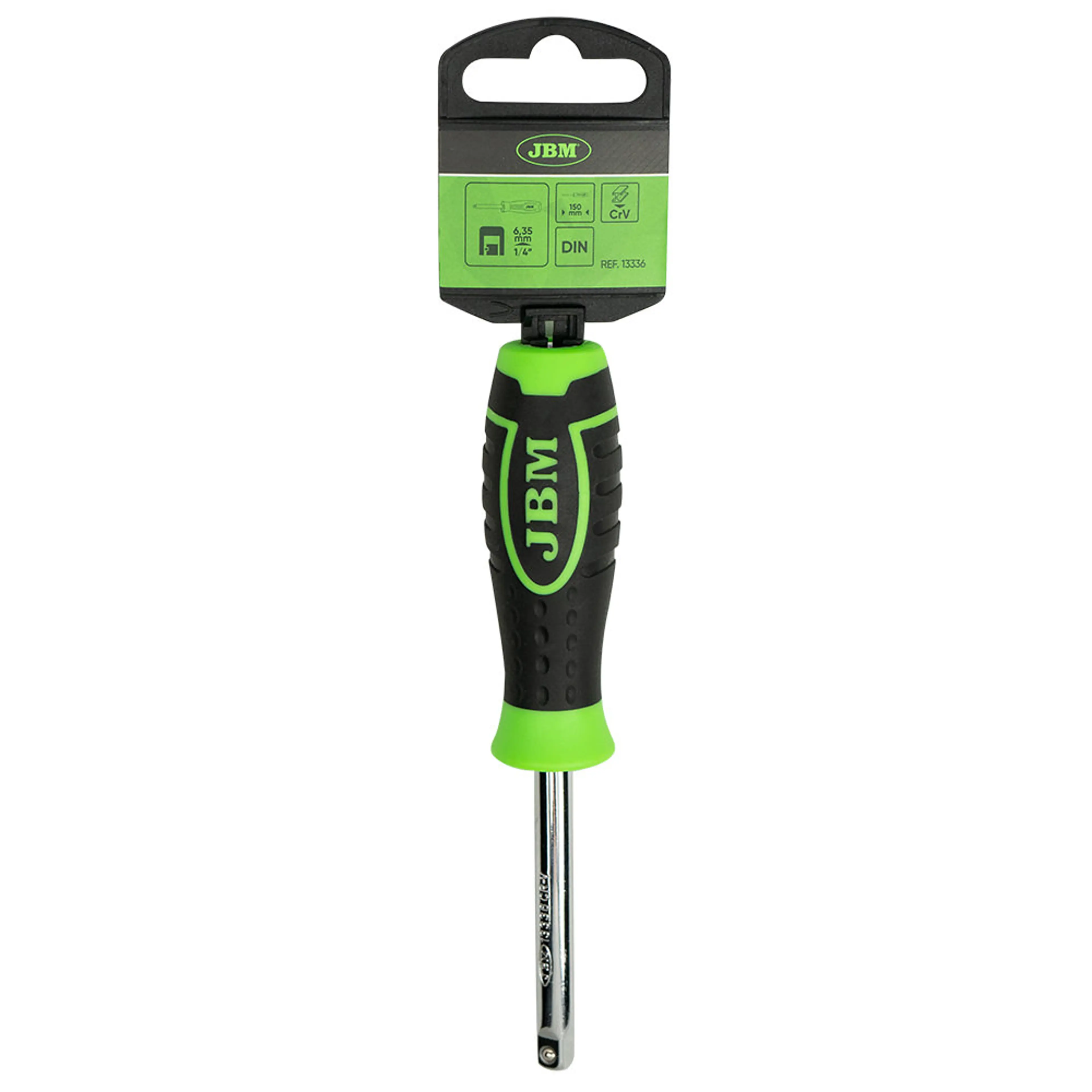 JBM MANGO DESTORNILLADOR CROMADO 1/4"