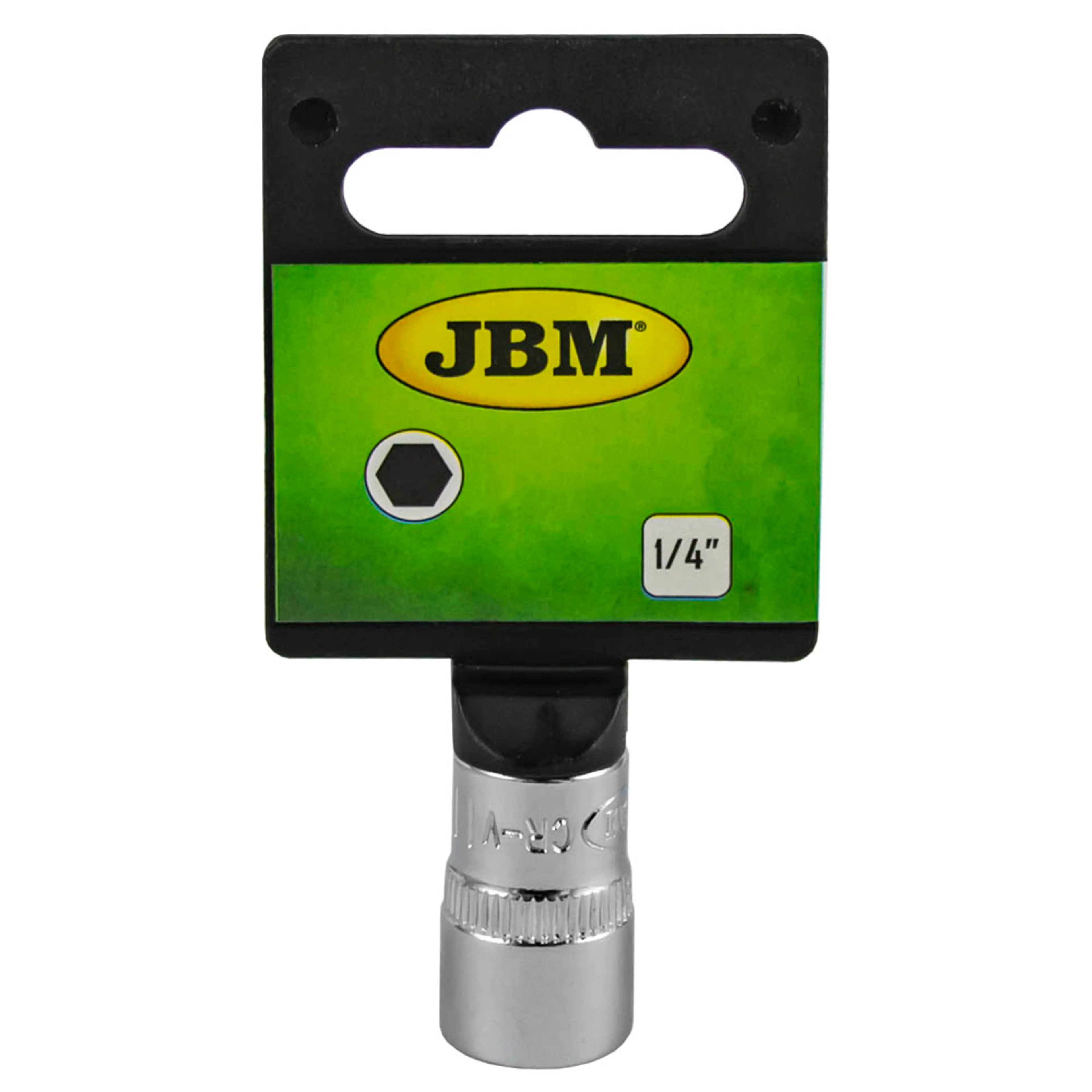 JBM VASO HEXAGONAL 1/4" DE 13MM - CROMADO