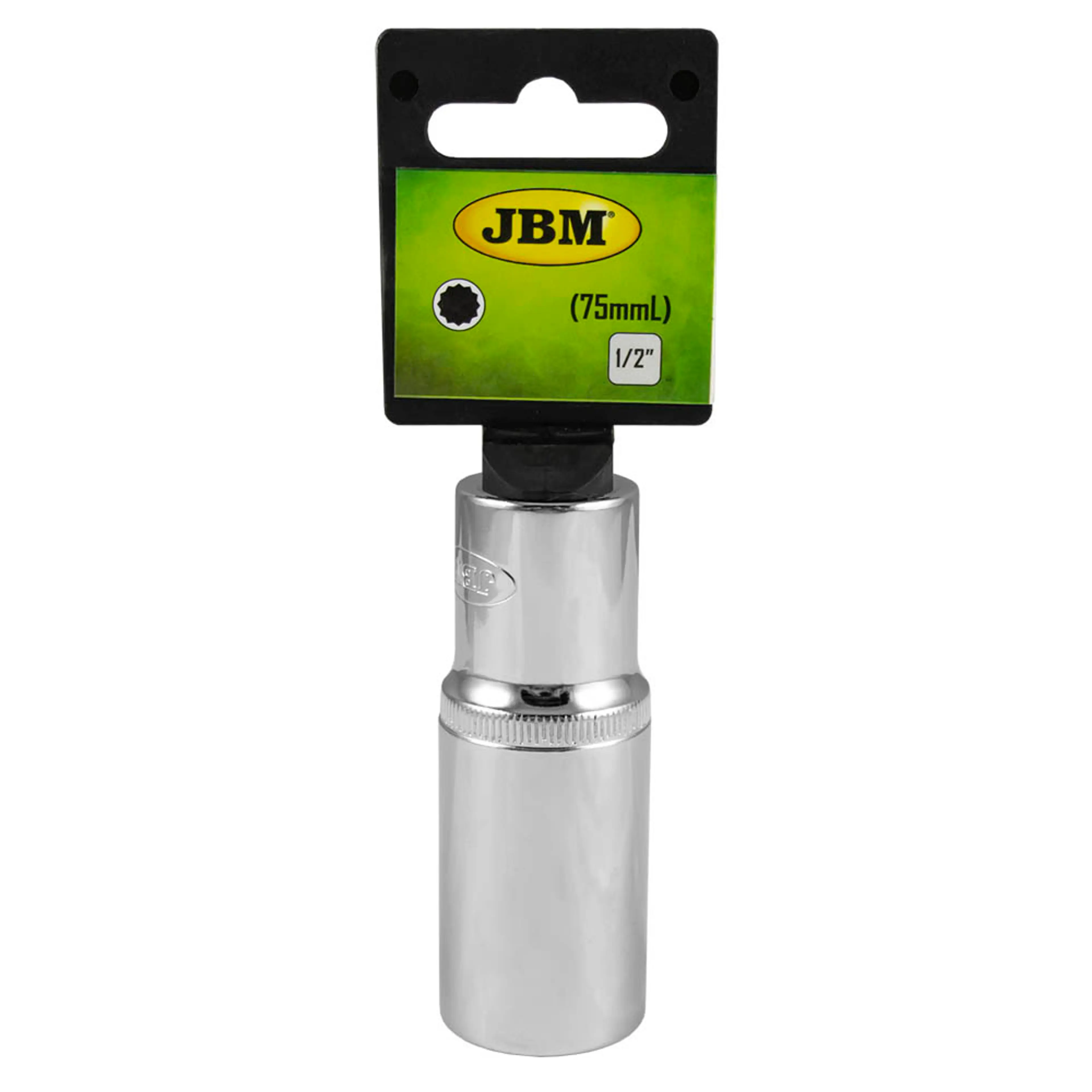 JBM VASO XZN 1/2" 75MM LARGO 14MM CROMADO