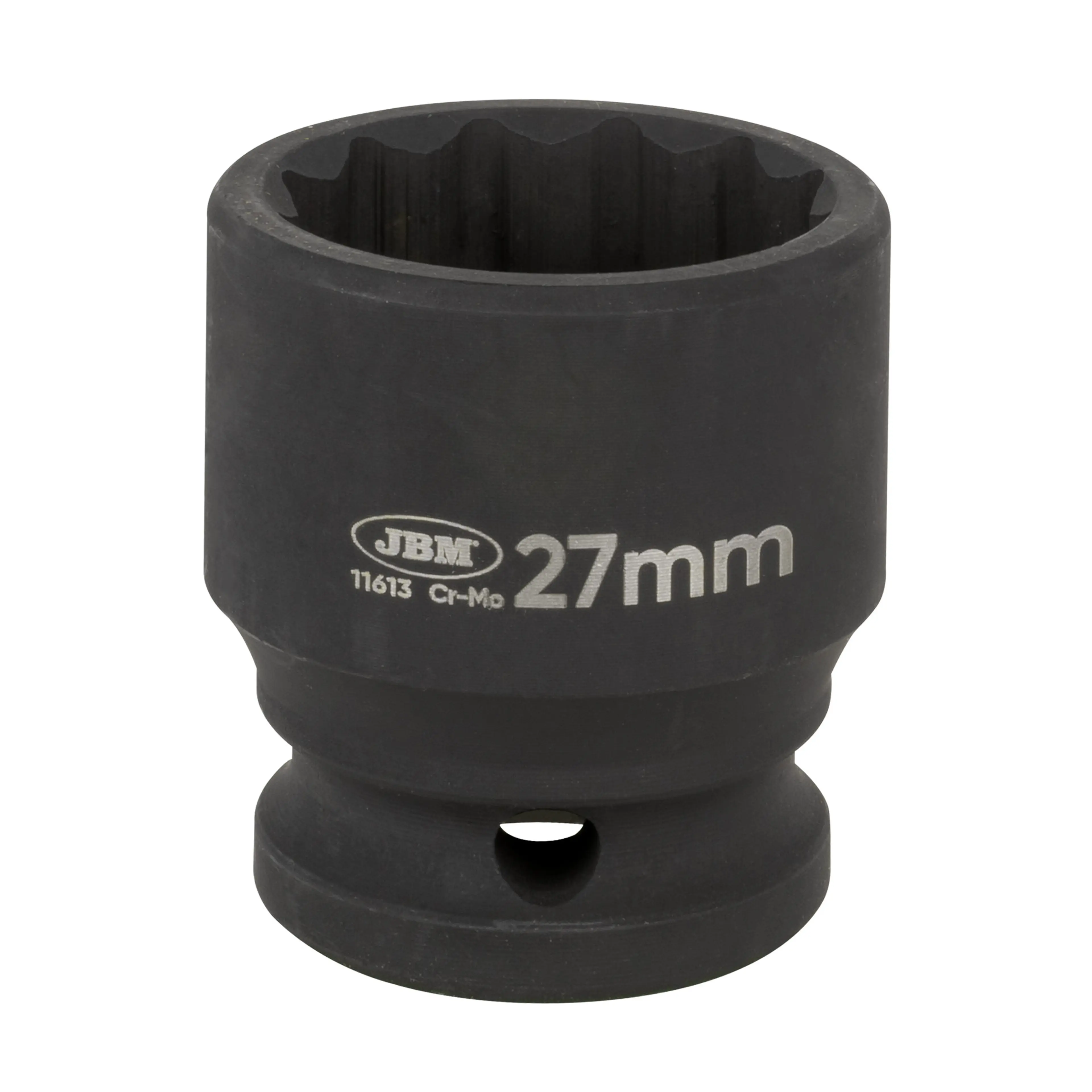 JBM VASO DE IMPACTO CORTO DE 12 CARAS - 1/2" 27MM