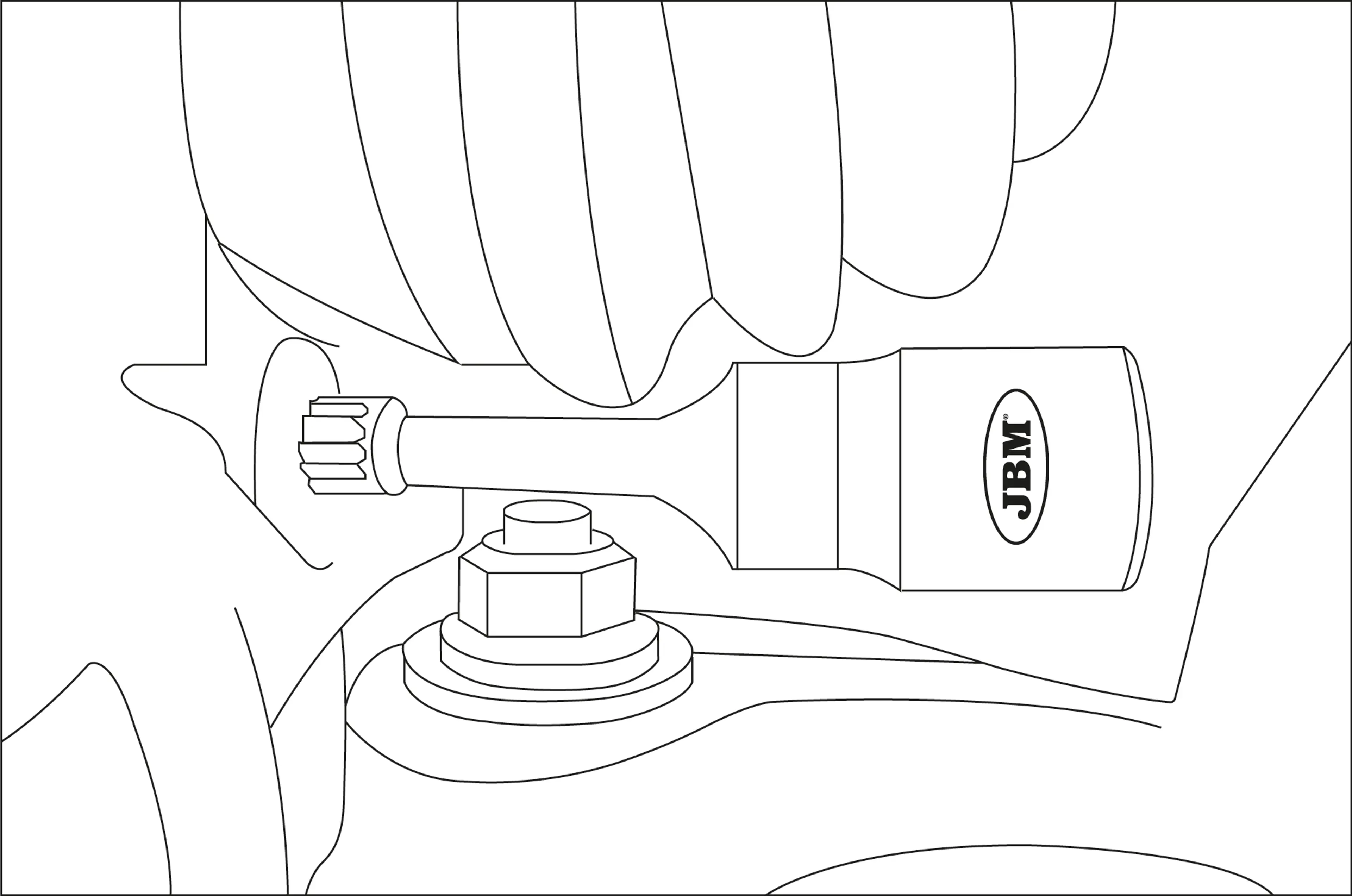 JBM 1/2" VASO DE IMPACTO ESPECIAL PARA TORNILLOS SPLINE (XZN) M12 (72M