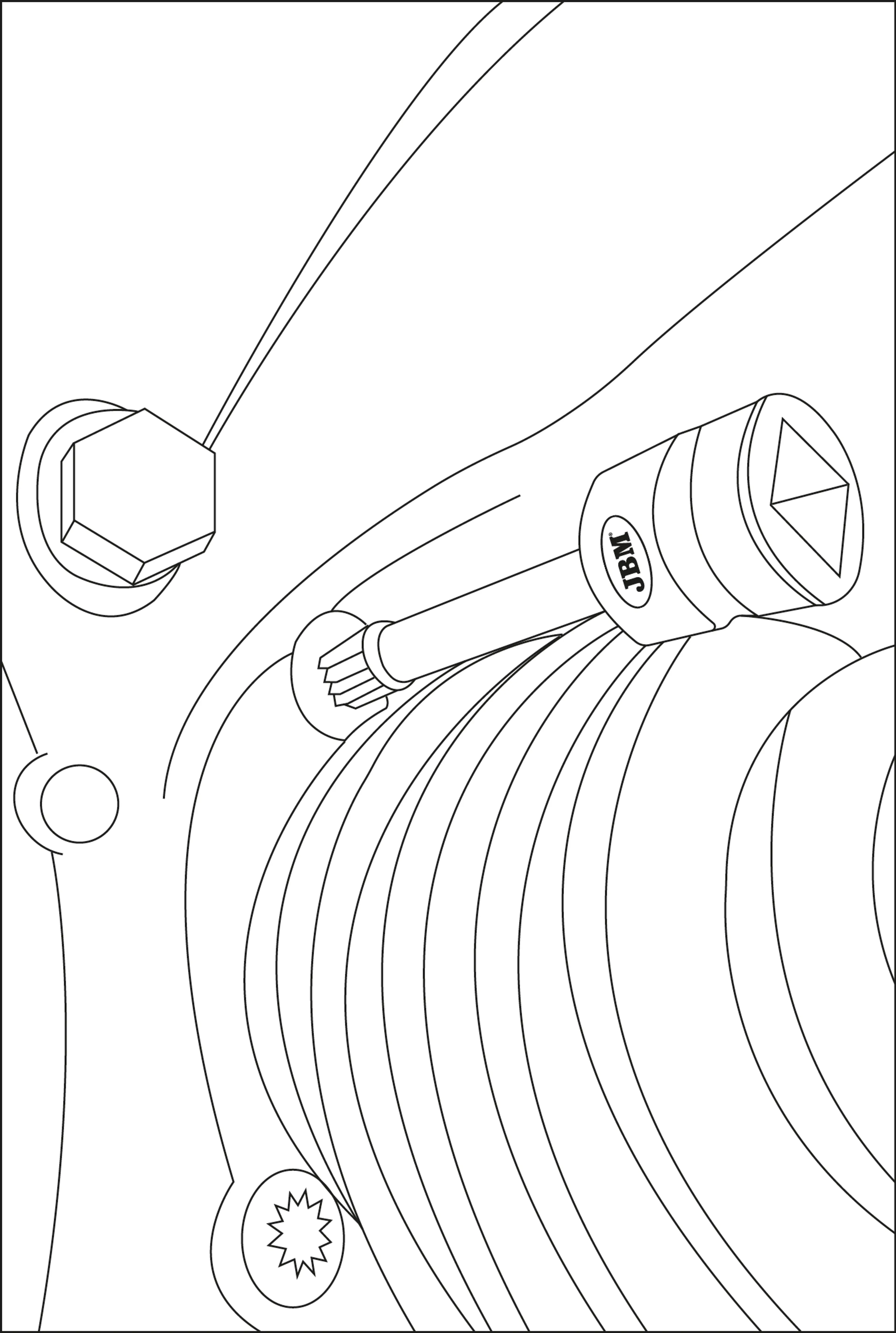 JBM 1/2" VASO DE IMPACTO ESPECIAL PARA TORNILLOS SPLINE (XZN) M12 (115