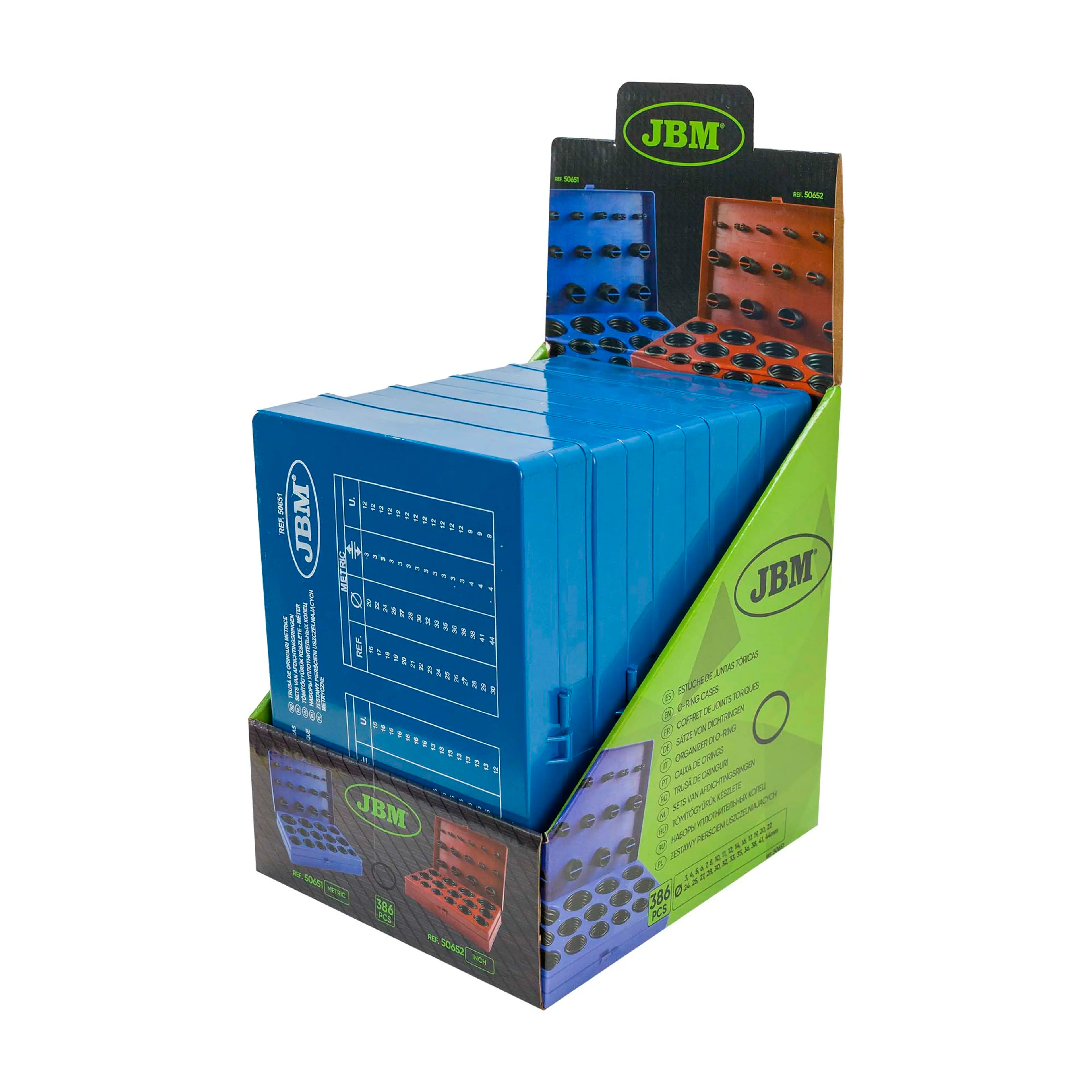 JBM ESTUCHE DE JUNTAS TÓRICAS - MÉTRICAS 386PCS