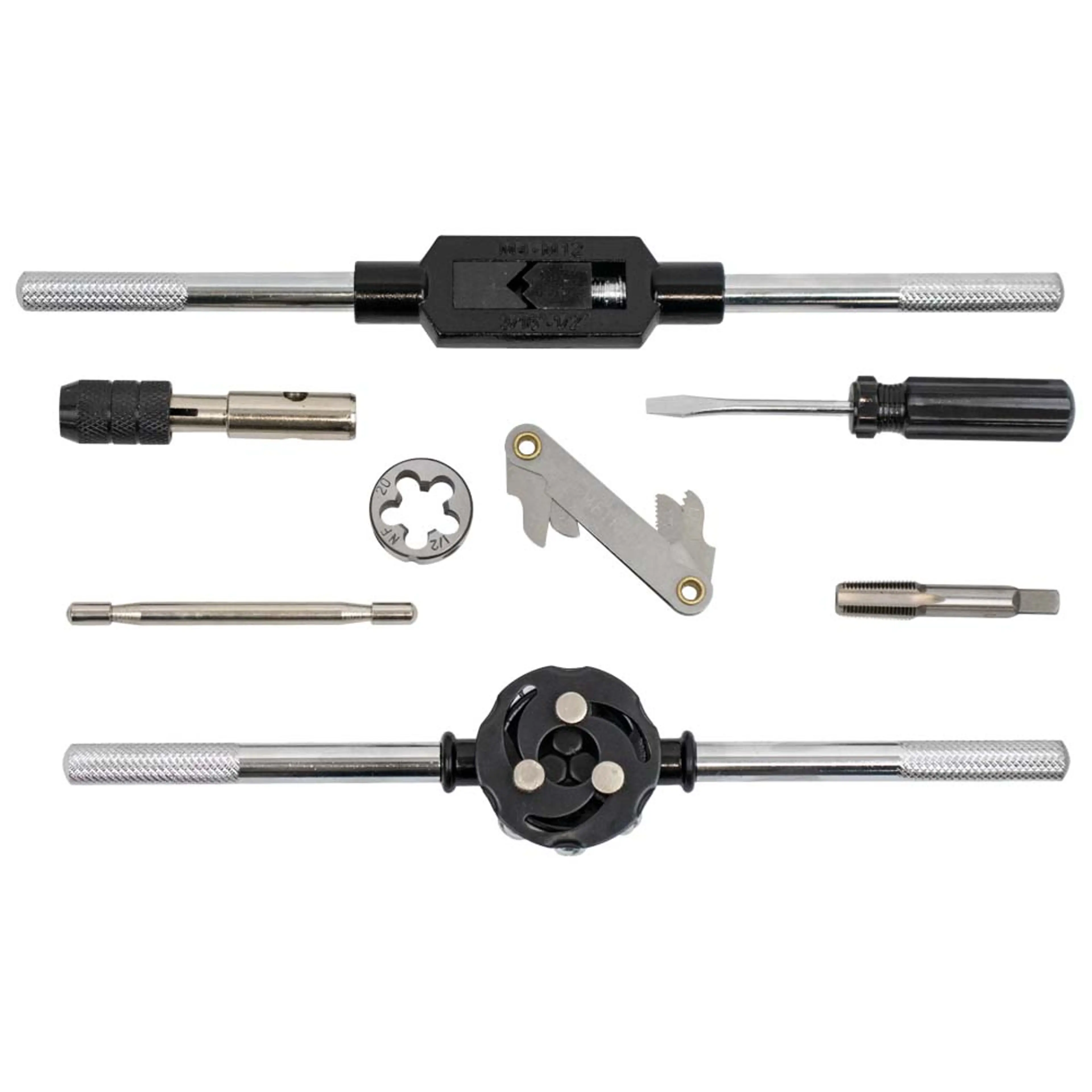 JBM ESTUCHE MÉTRICO CON 60 PIEZAS DE MACHOS Y TERRAJAS COMBINADO MÉTRI