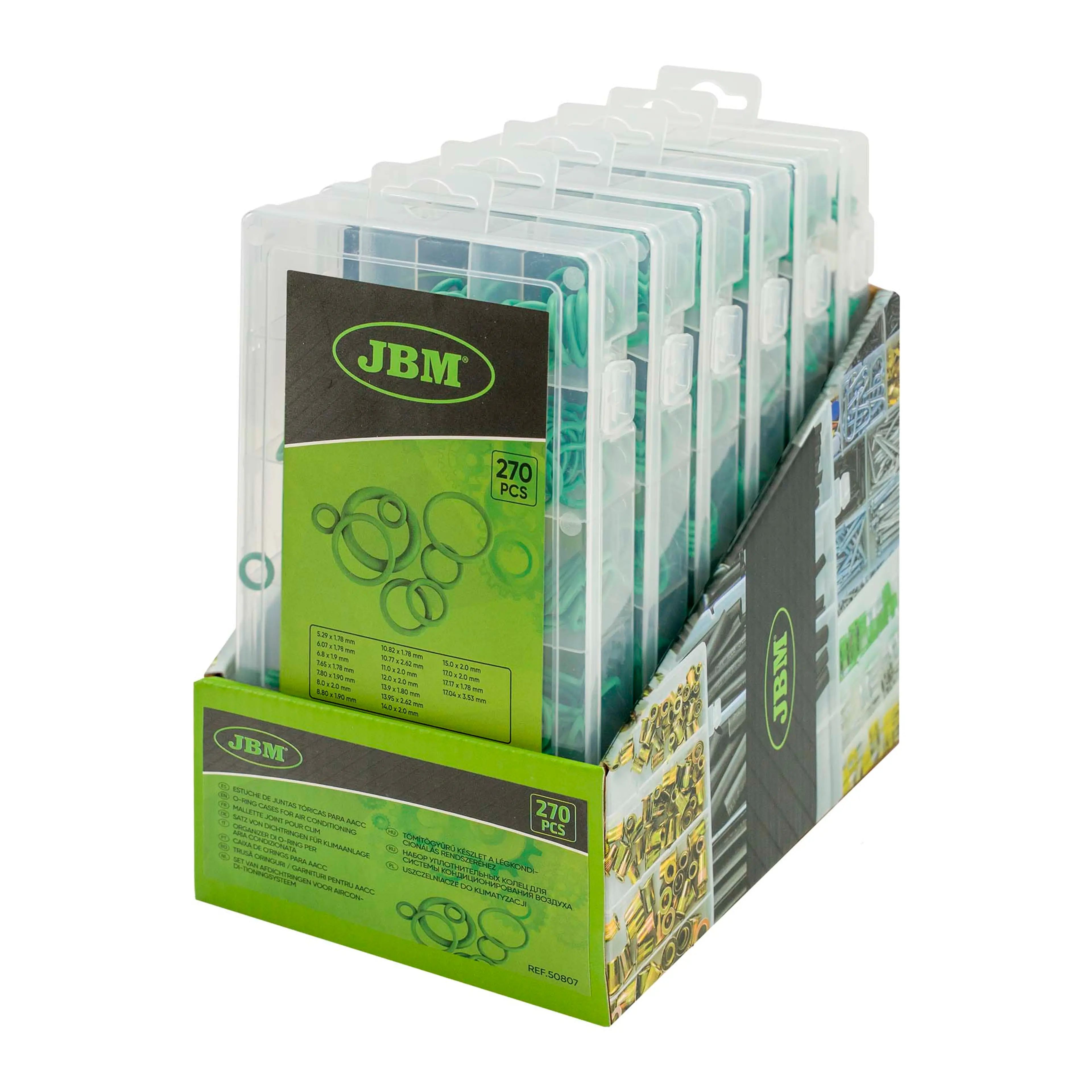 JBM ESTUCHE DE JUNTAS TÓRICAS PARA AACC 270PCS