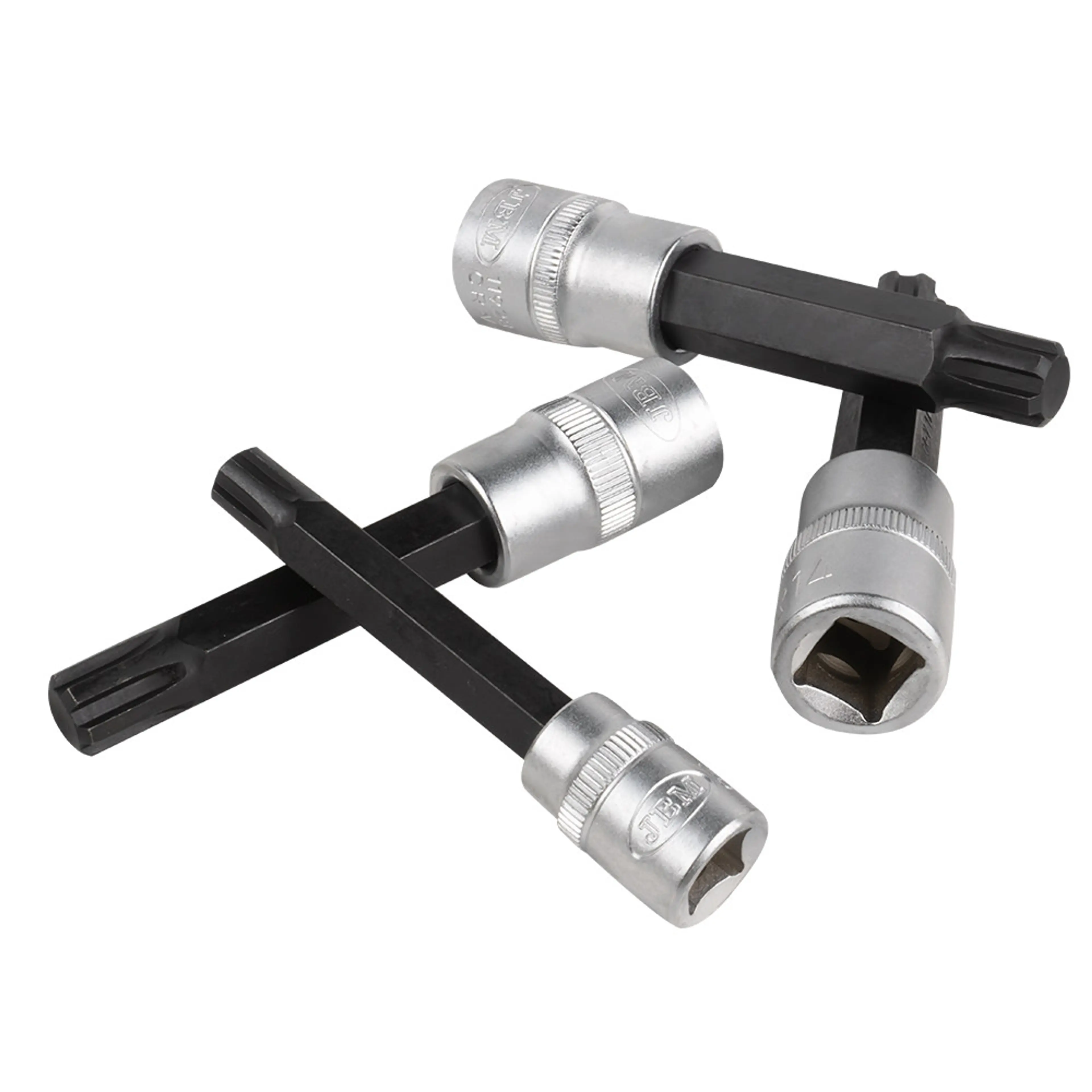 JBM JUEGO DE 7 PUNTAS RIBE CON VASO DE 1/2" Y 3/8"