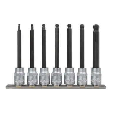 JBM JUEGO DE 7 PUNTAS ALLEN TIPO BOLA CON VASO DE 3/8"