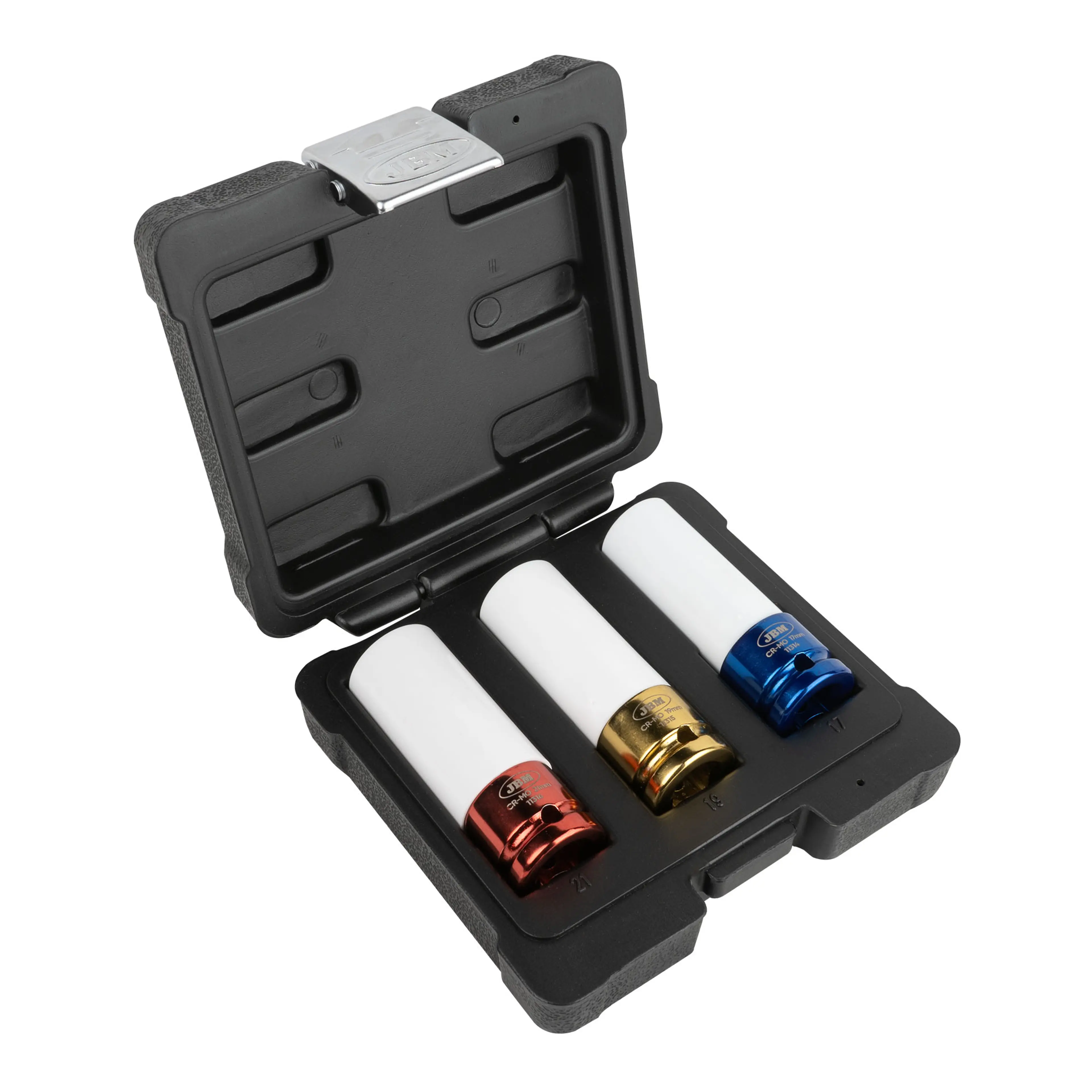 JBM SET DE 3 VASOS DE IMPACTO DE 1/2" ESPECIAL EXTRACCIÓN RUEDAS