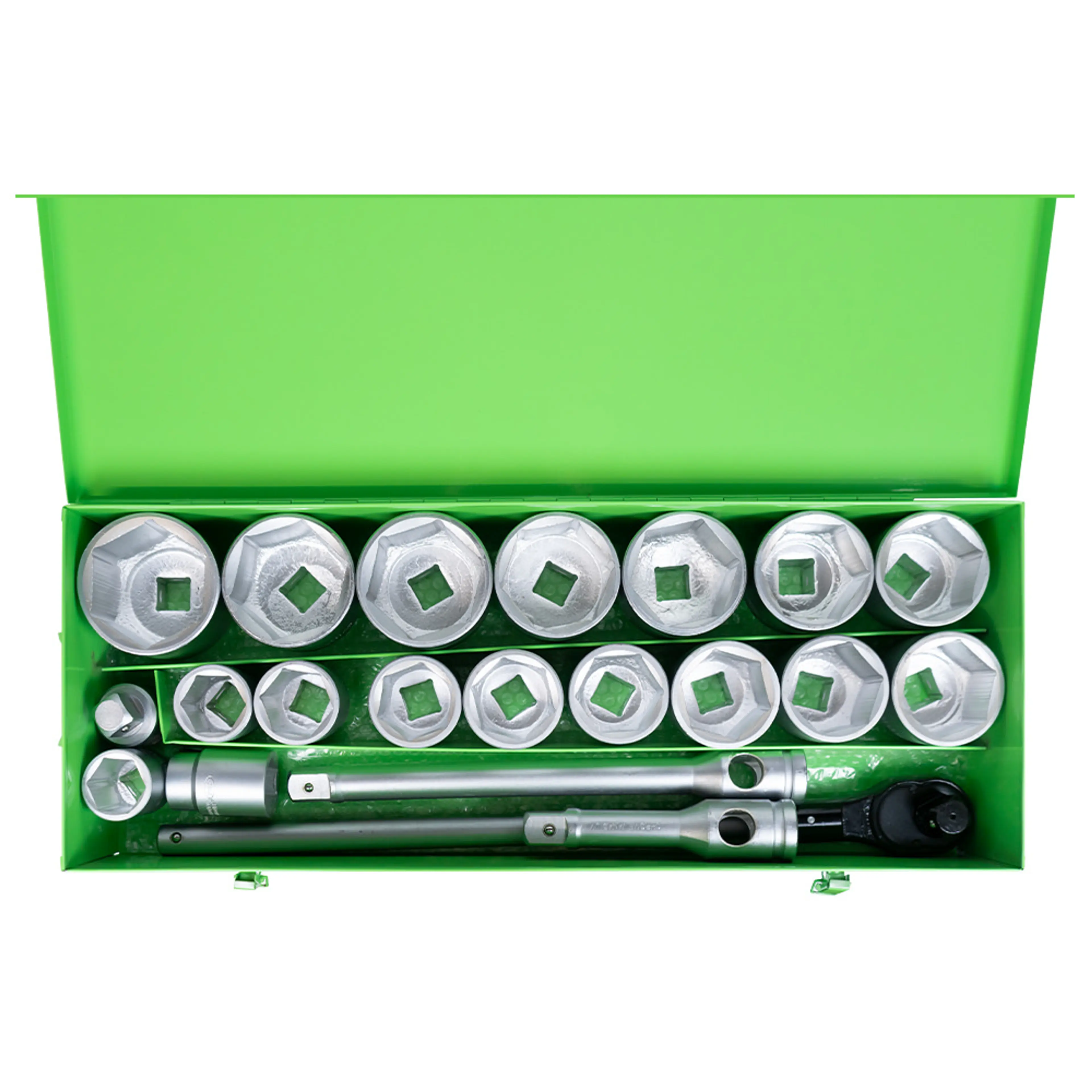 JBM ESTUCHE METÁLICO DE 21 VASOS HEXAGONALES DE 1" CINCADO