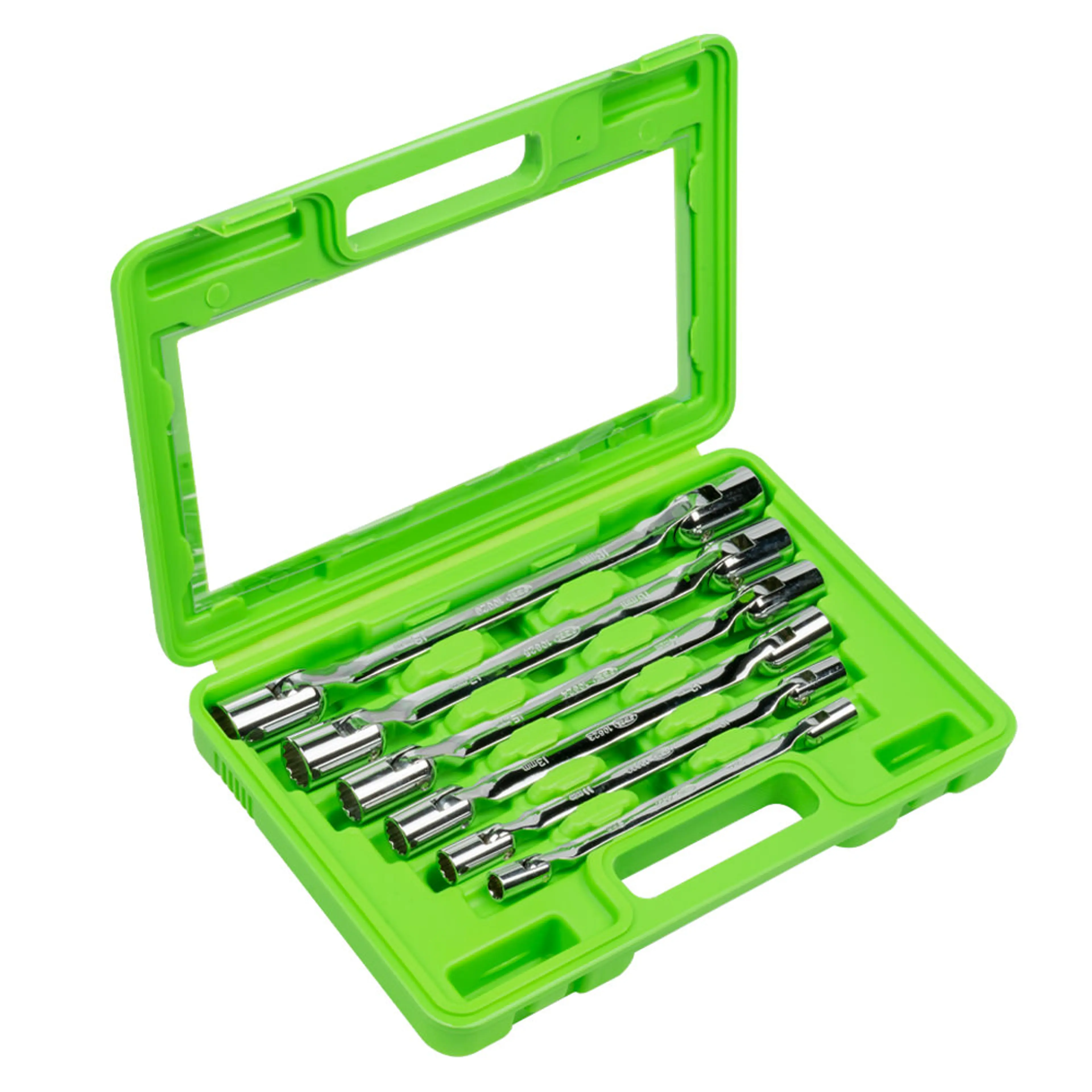 JBM ESTUCHE CON 6 LLAVES DE VASO ARTICULADAS DE 12 CANTOS