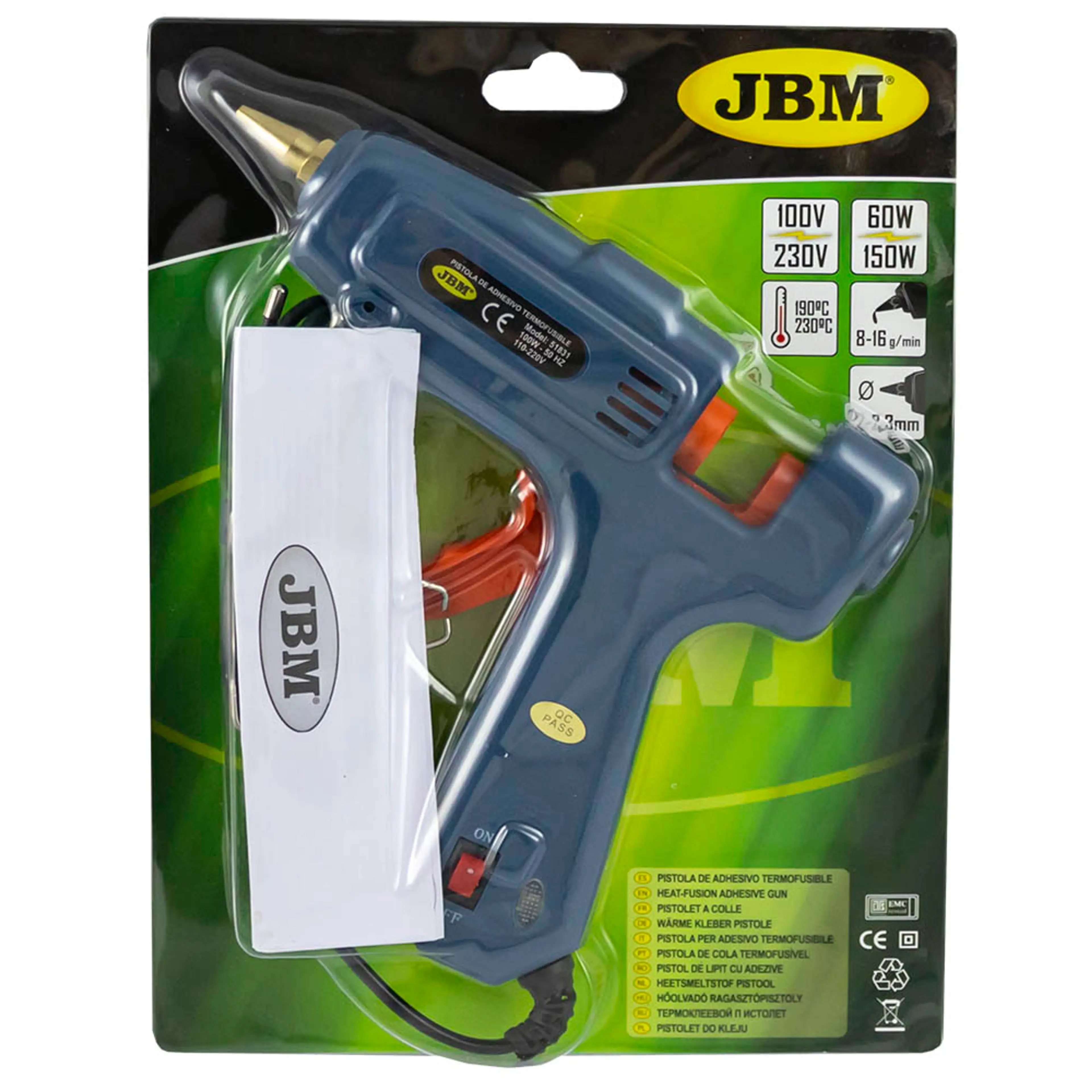 JBM PISTOLA DE ADHESIVO TERMOFUSIBLE