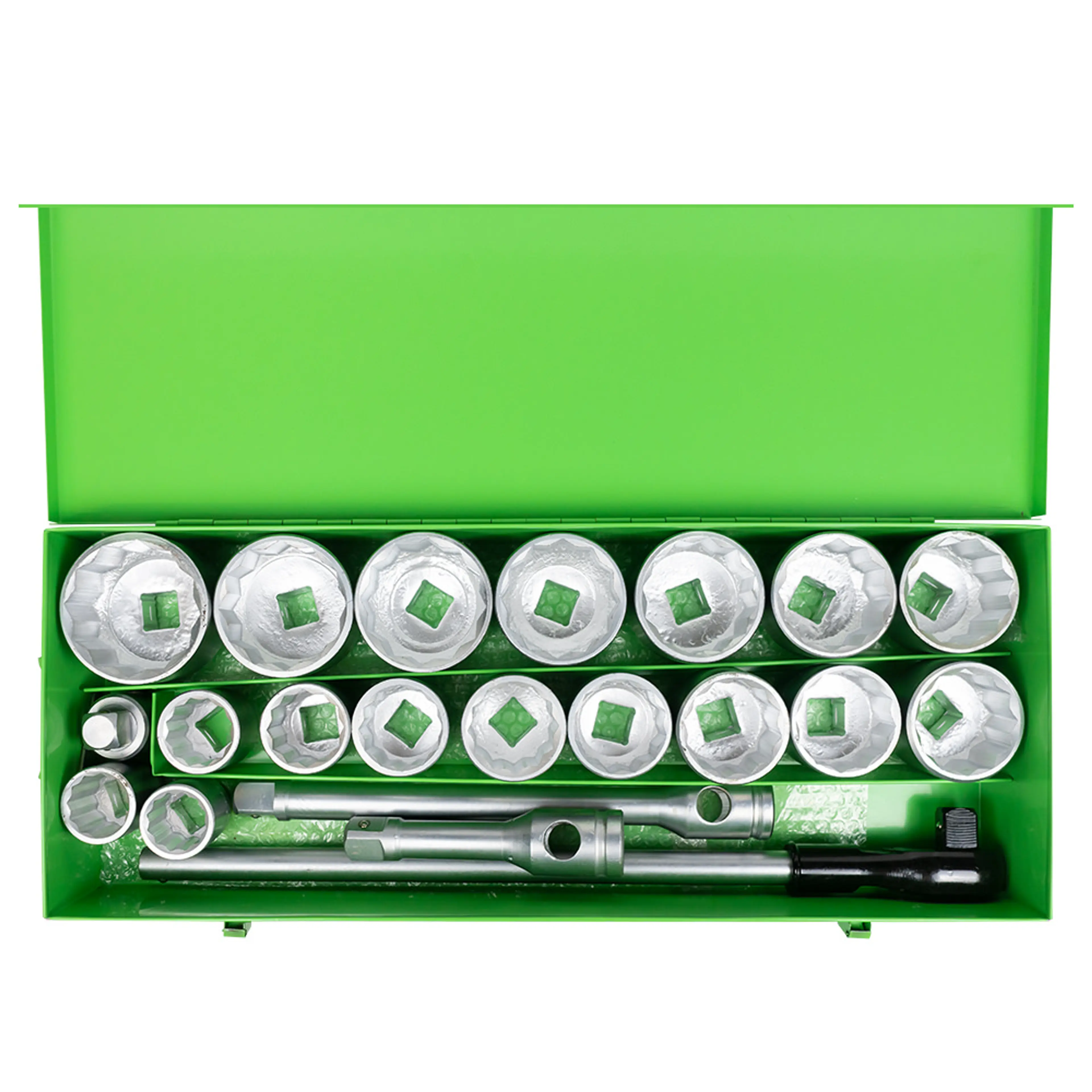 JBM ESTUCHE METÁLICO DE 21 VASOS DE 12 CANTOS DE 1" CINCADO