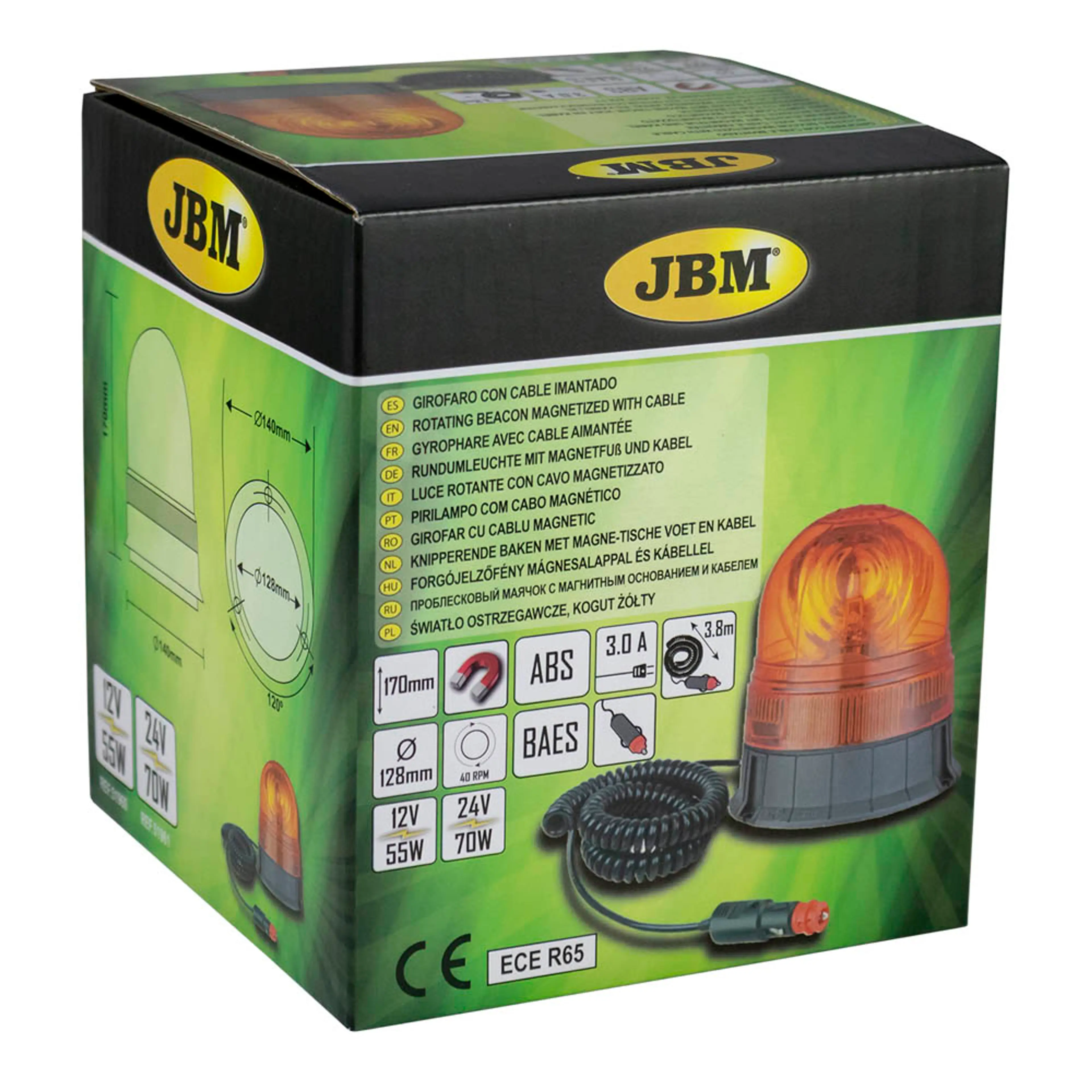 JBM GIROFARO CON CABLE IMANTADO H1 12V-55W