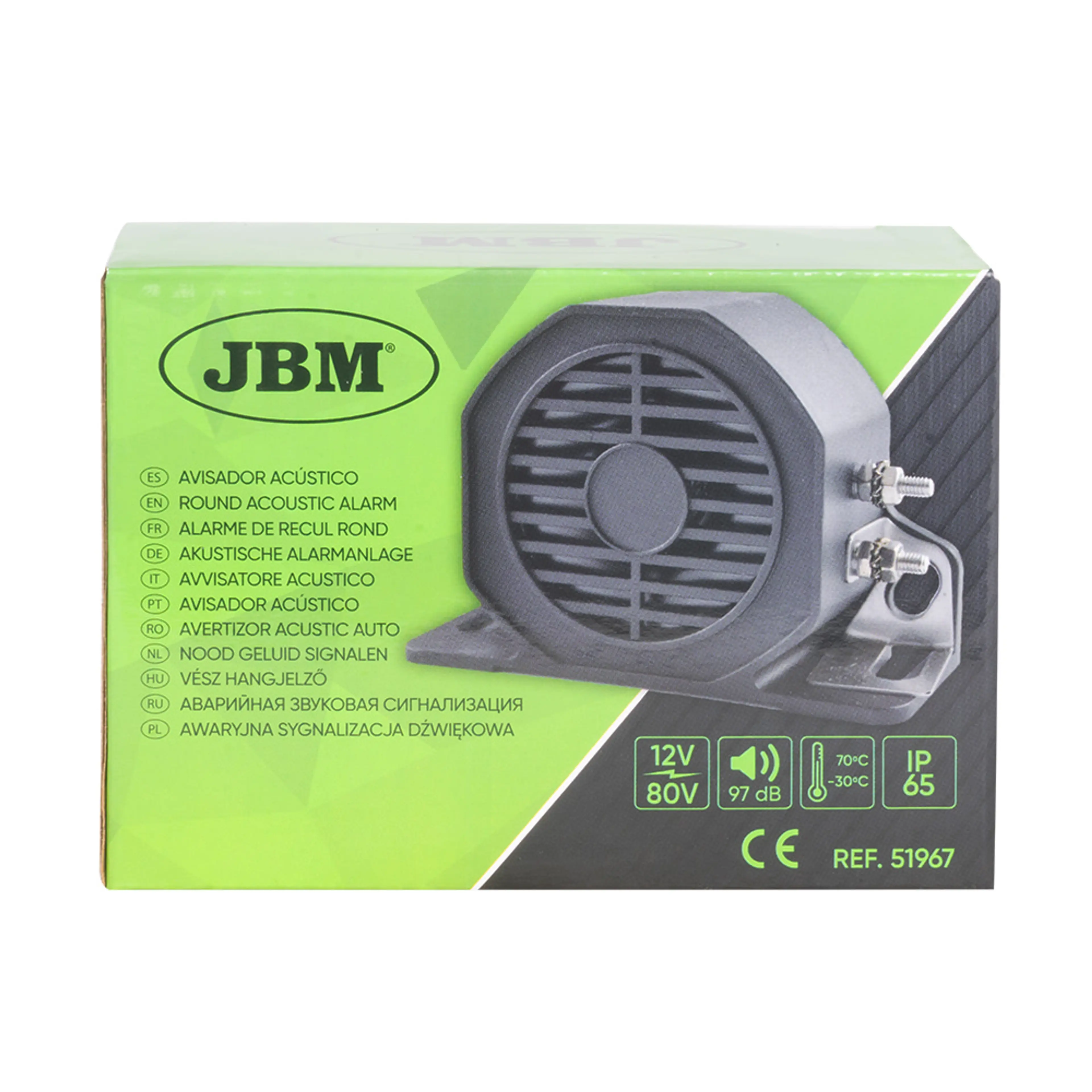 JBM AVISADOR ACÚSTICO 12V-80V - REDONDO