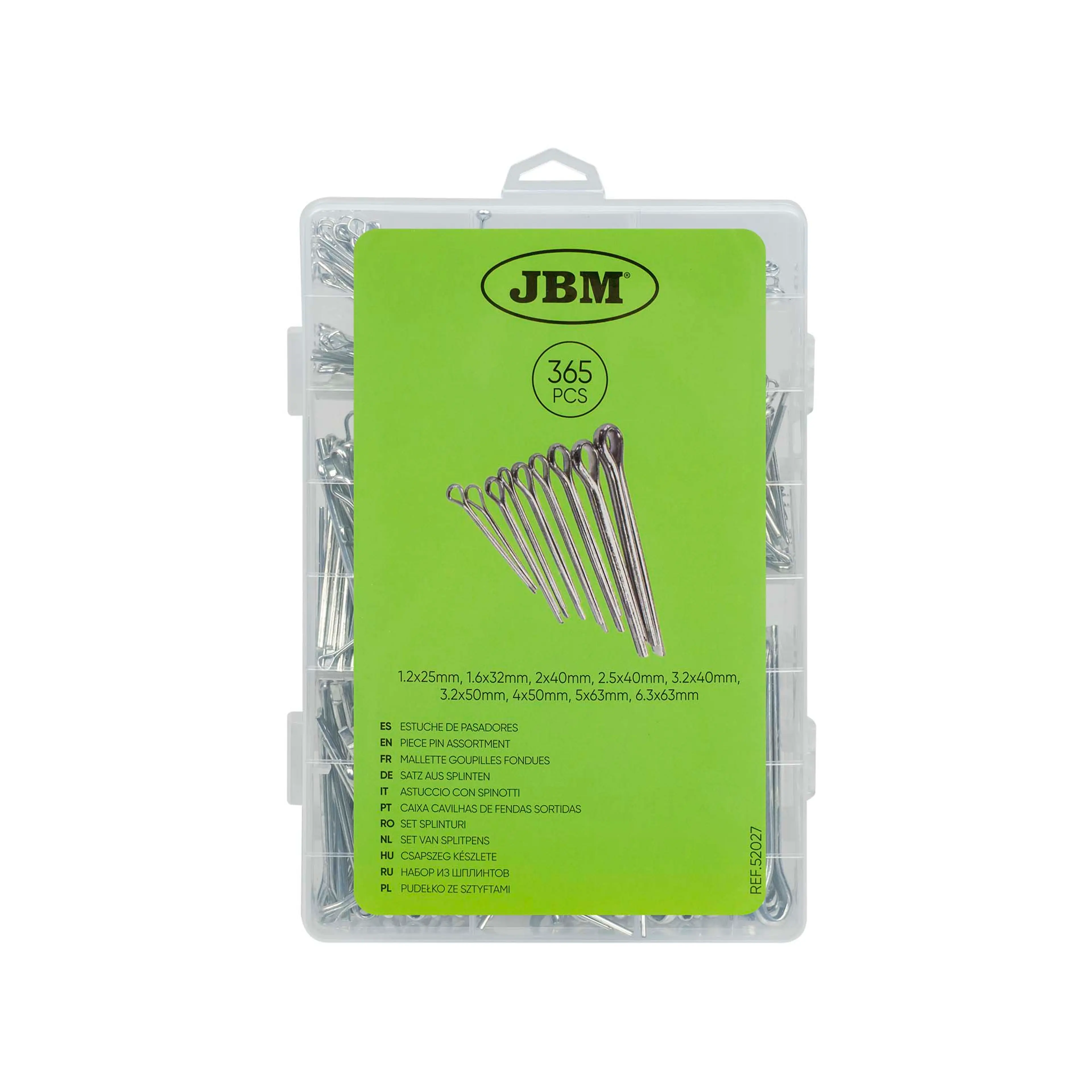 JBM ESTUCHE DE PASADORES DE ALETAS 365PCS