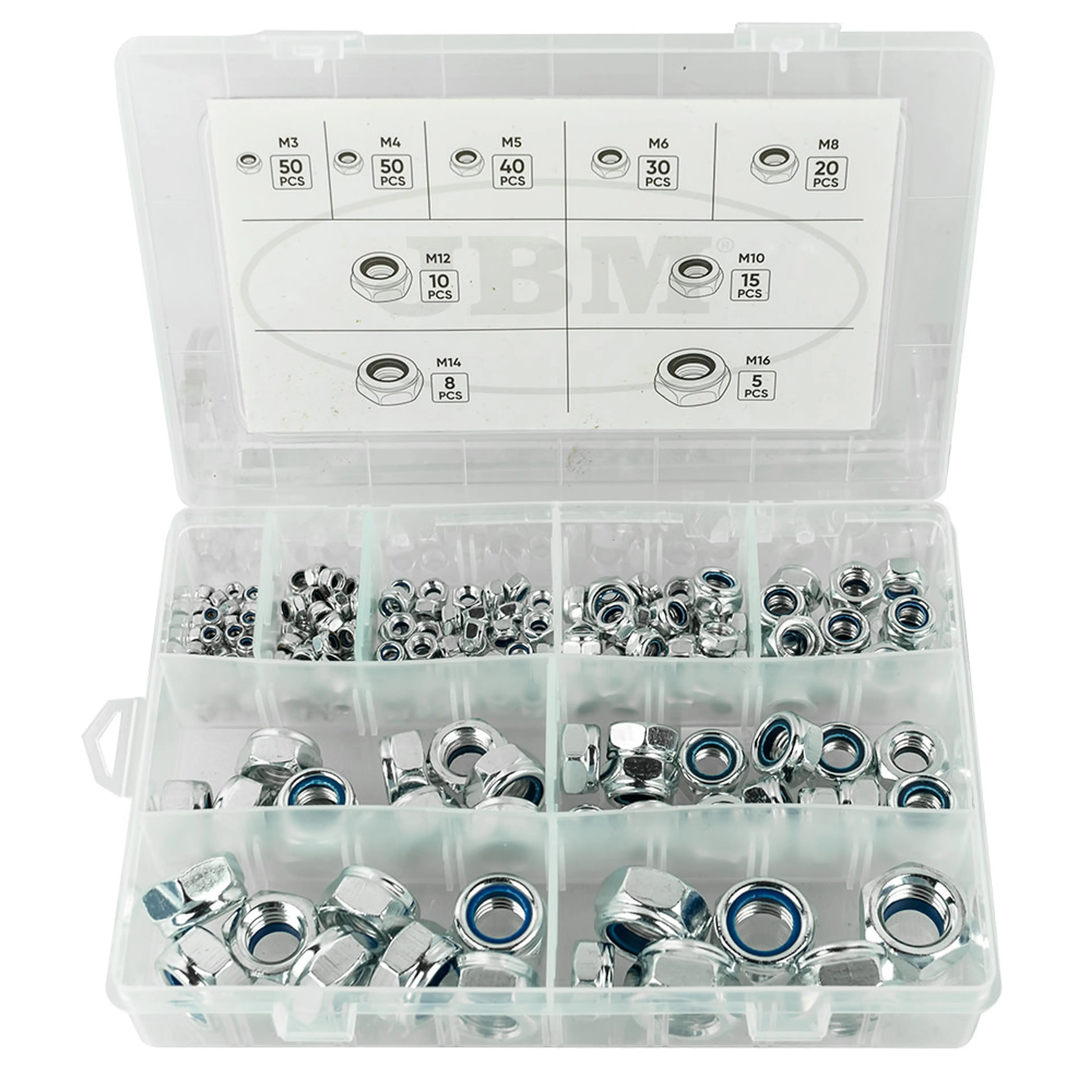 JBM ESTUCHE DE TUERCAS AUTOBLOCANTES 228PCS