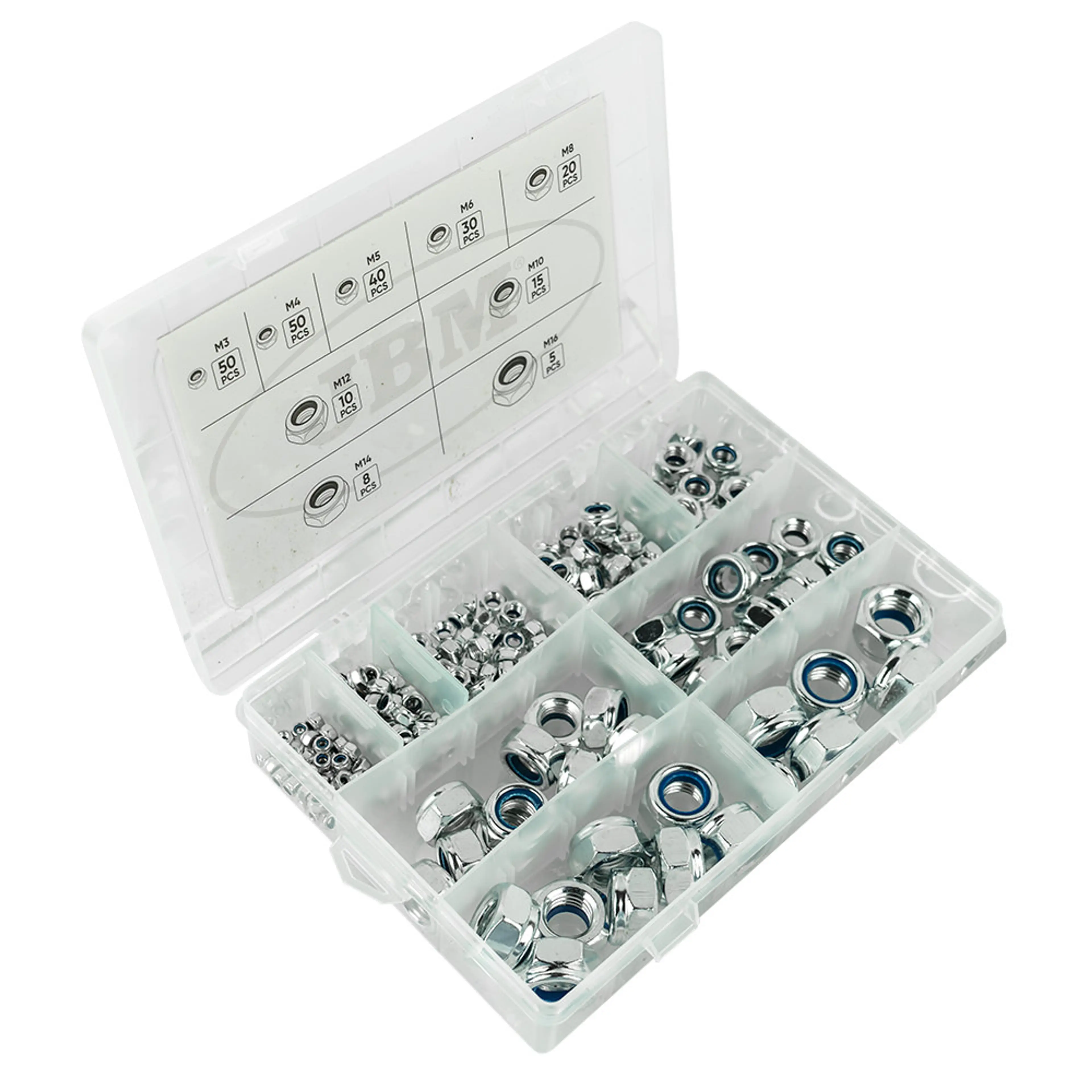 JBM ESTUCHE DE TUERCAS AUTOBLOCANTES 228PCS