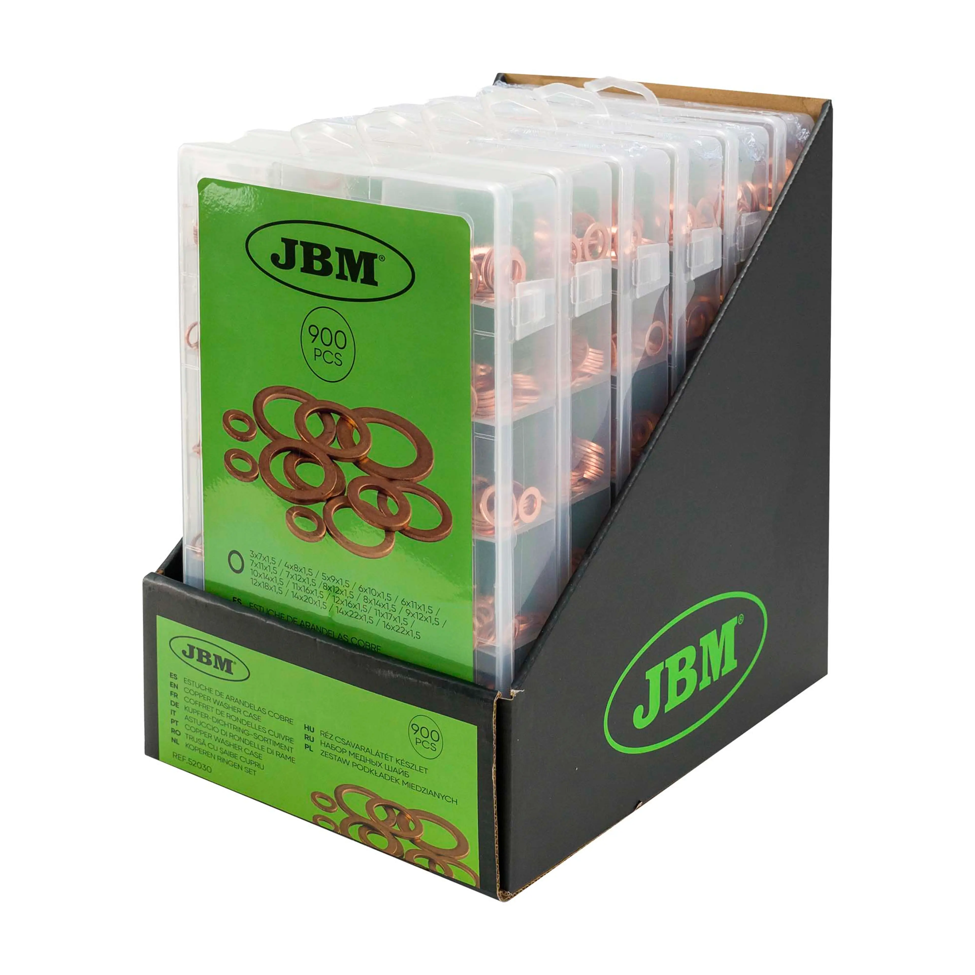 JBM ESTUCHE DE ARANDELAS DE COBRE 900PCS