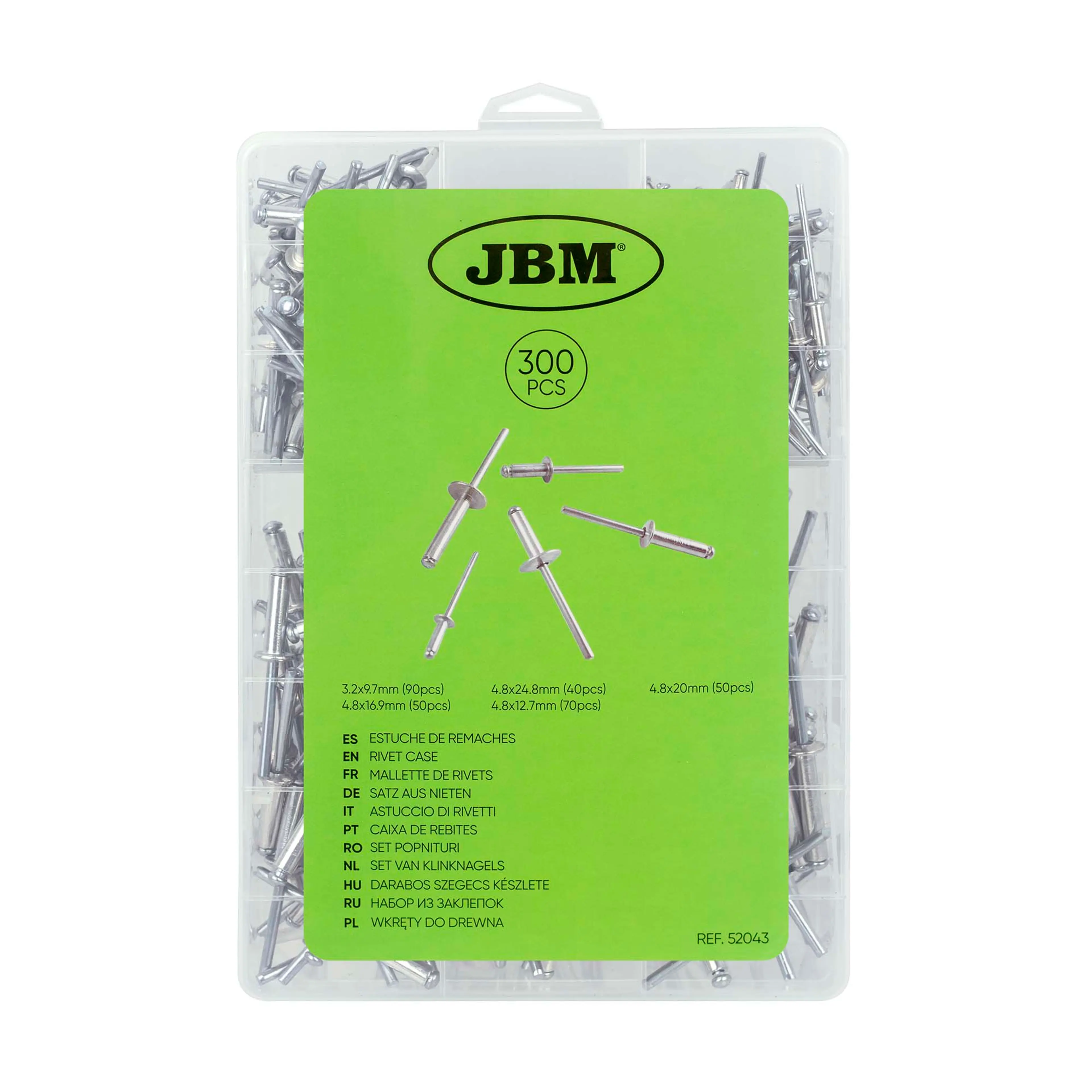 JBM ESTUCHE DE REMACHES 300PCS