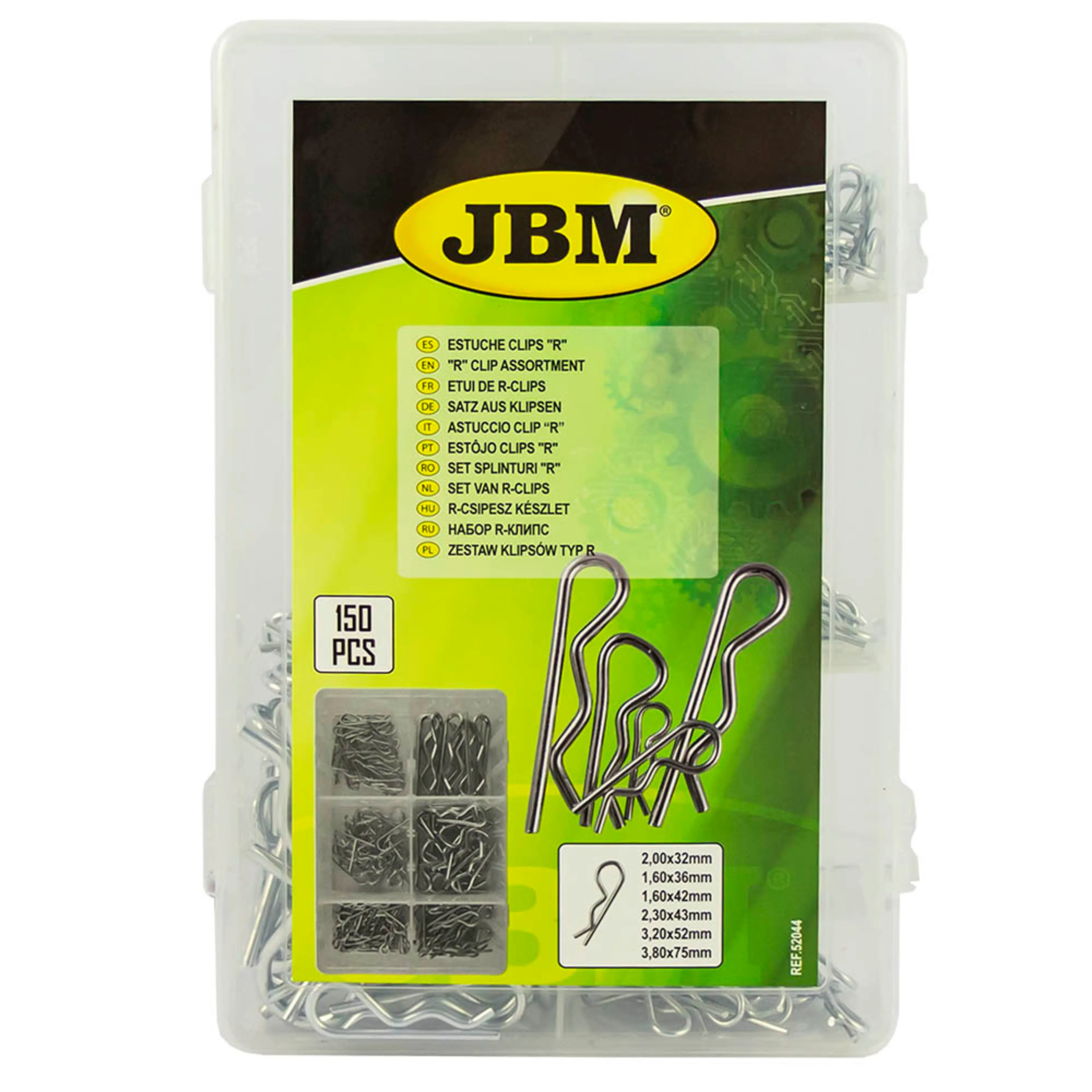 JBM ESTUCHE DE CLIPS EN R 150PCS