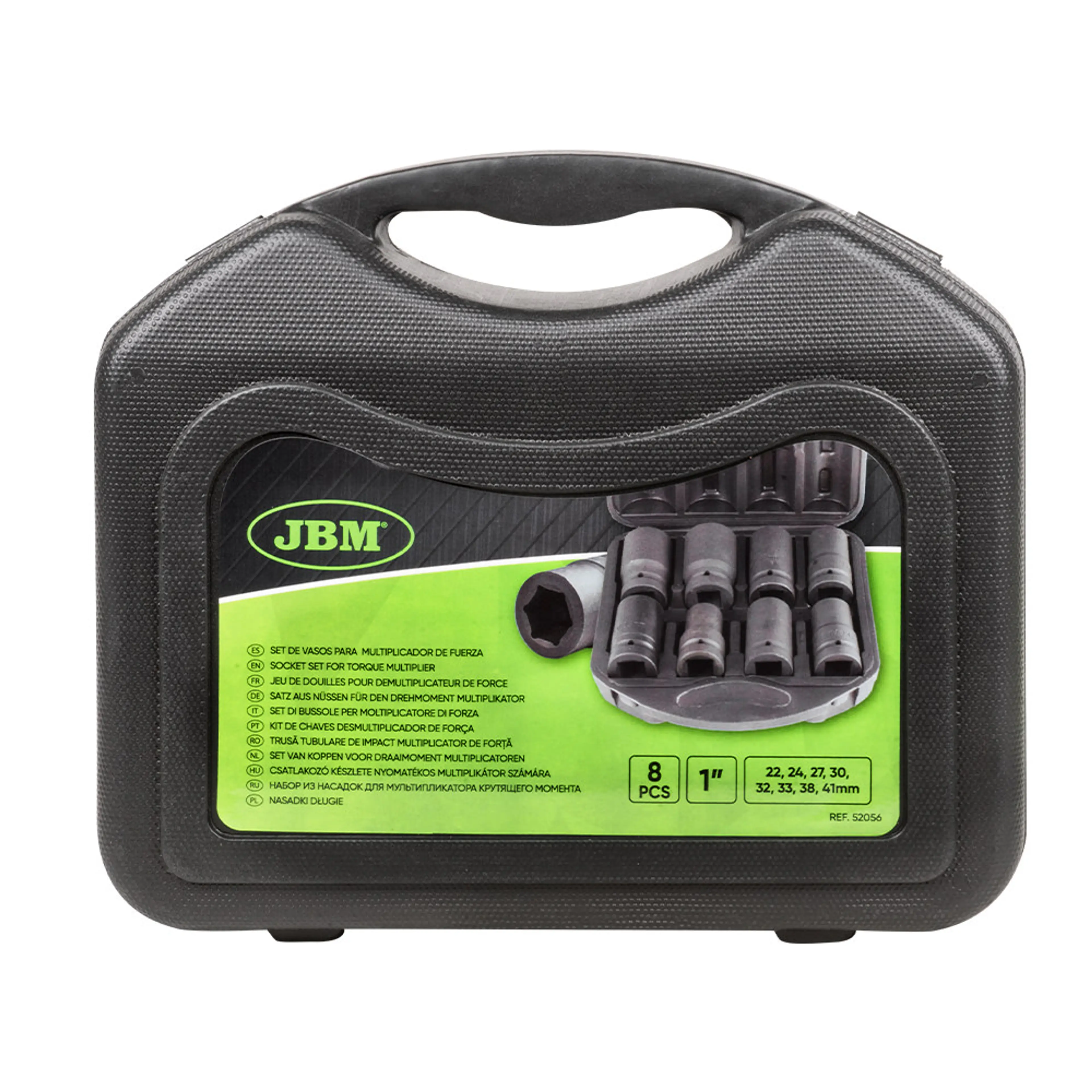 JBM SET DE 8 VASOS DE 1" PARA MULTIPLICADOR DE FUERZA