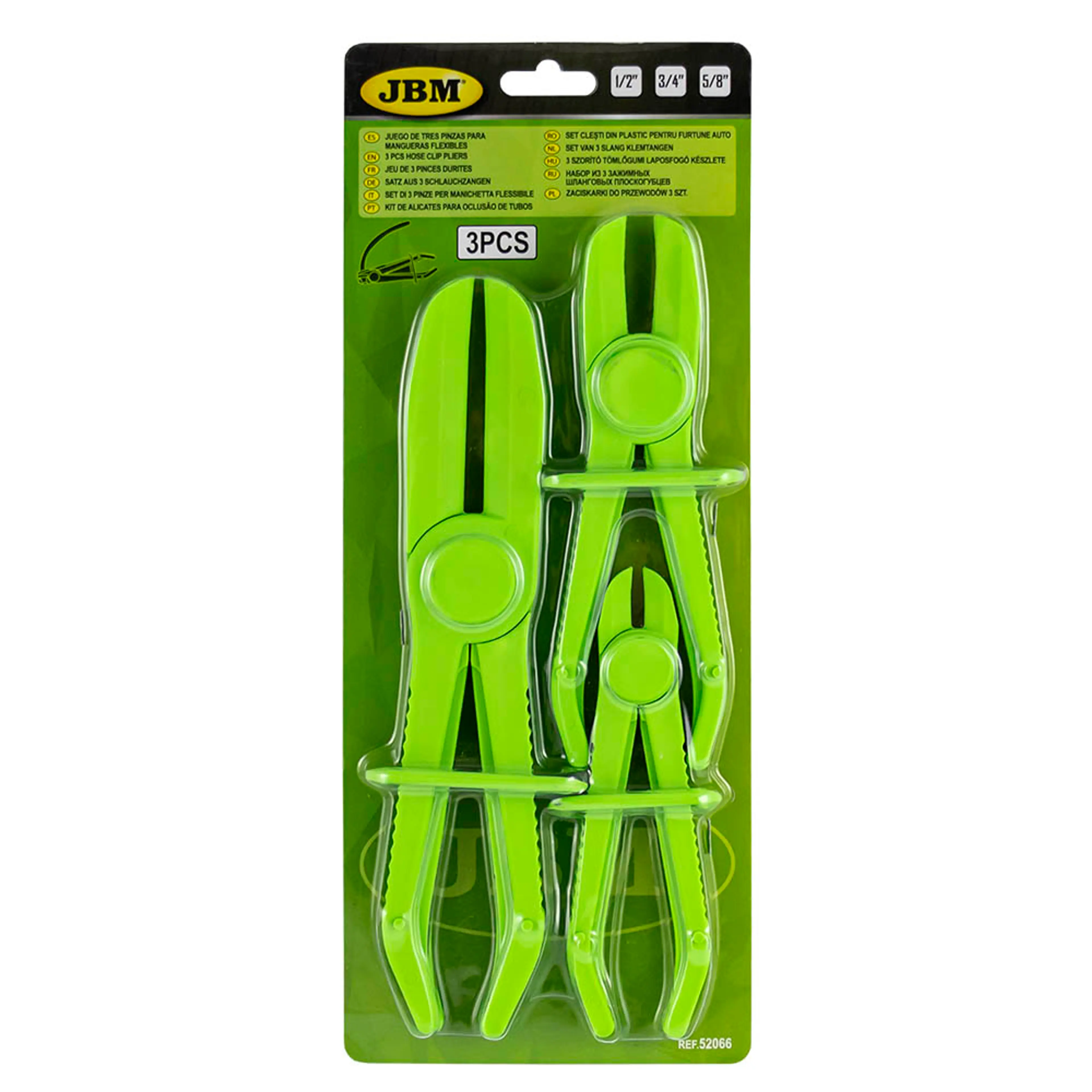 JBM JUEGO DE TRES PINZAS PARA MANGUERAS FLEXIBLES