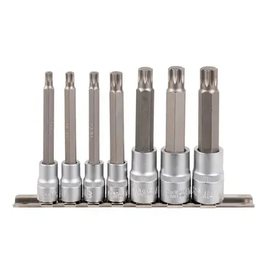 JBM JUEGO DE 7 PUNTAS DE 12 CANTOS CON VASO DE 1/2" Y 3/8"