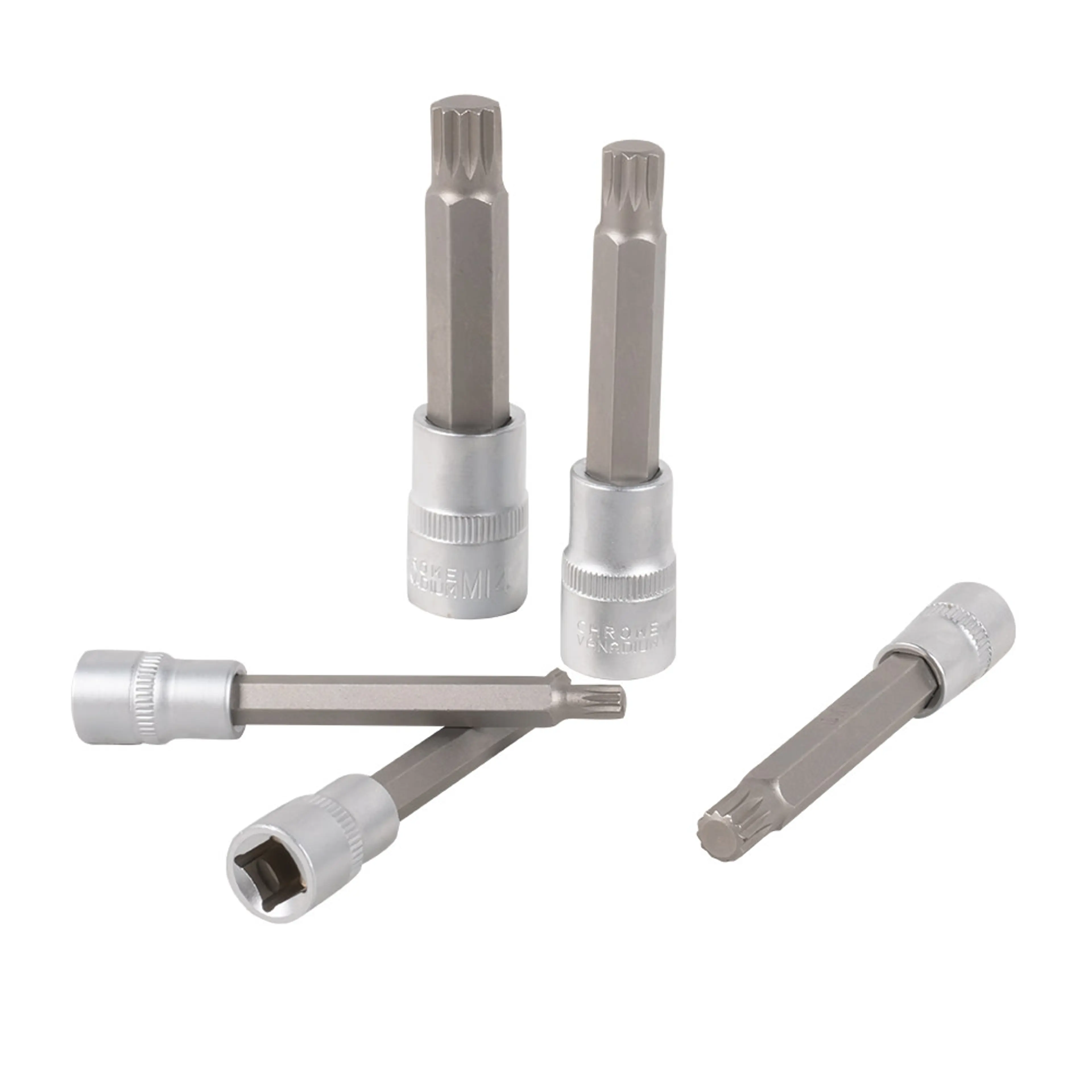 JBM JUEGO DE 7 PUNTAS DE 12 CANTOS CON VASO DE 1/2" Y 3/8"