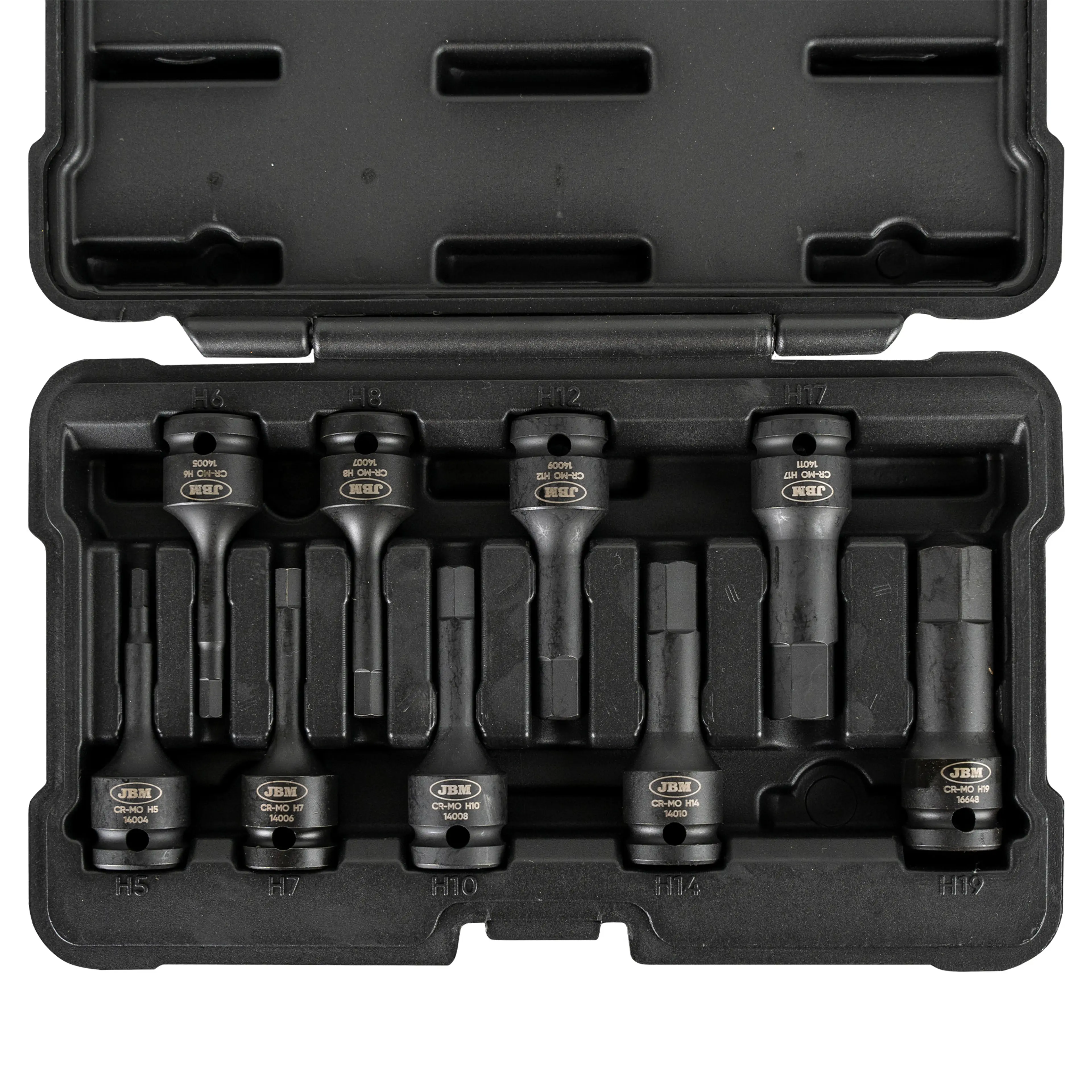 JBM SET DE 9 PUNTAS DE IMPACTO HEXAGONALES DE 1/2"