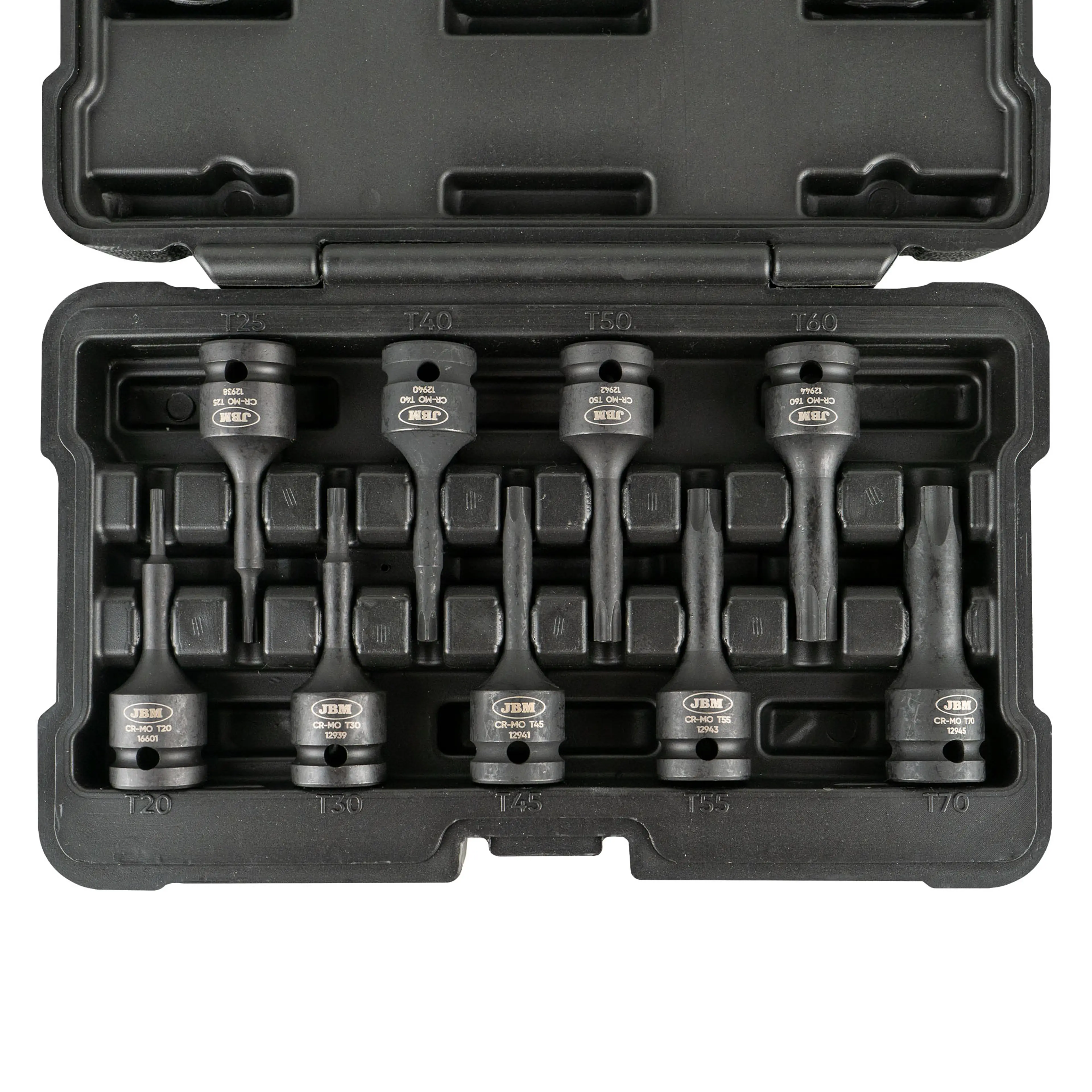 JBM SET DE 9 PUNTAS DE IMPACTO TORX DE 1/2"