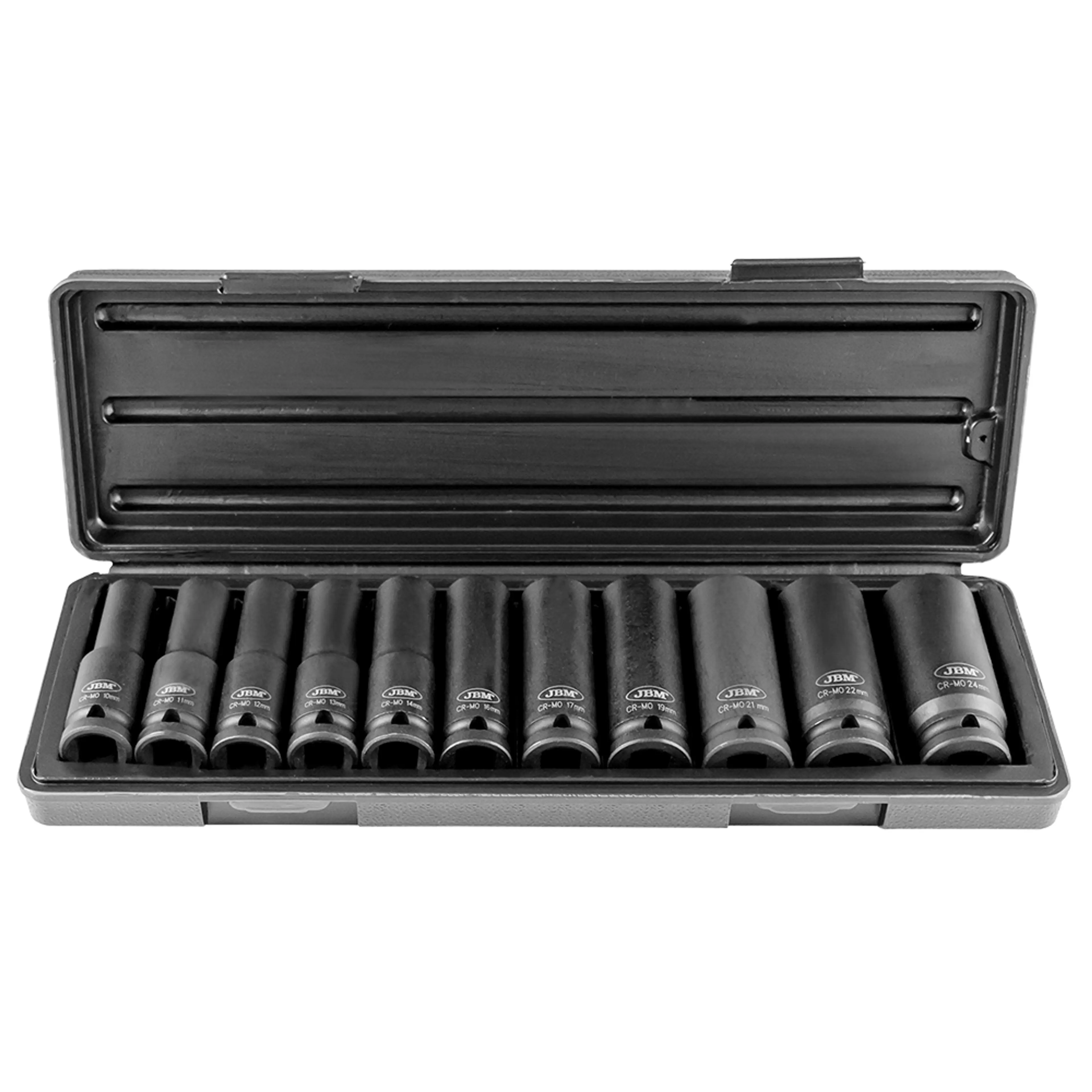 JBM SET DE 11 VASOS DE IMPACTO HEXAGONAL DE 1/2"