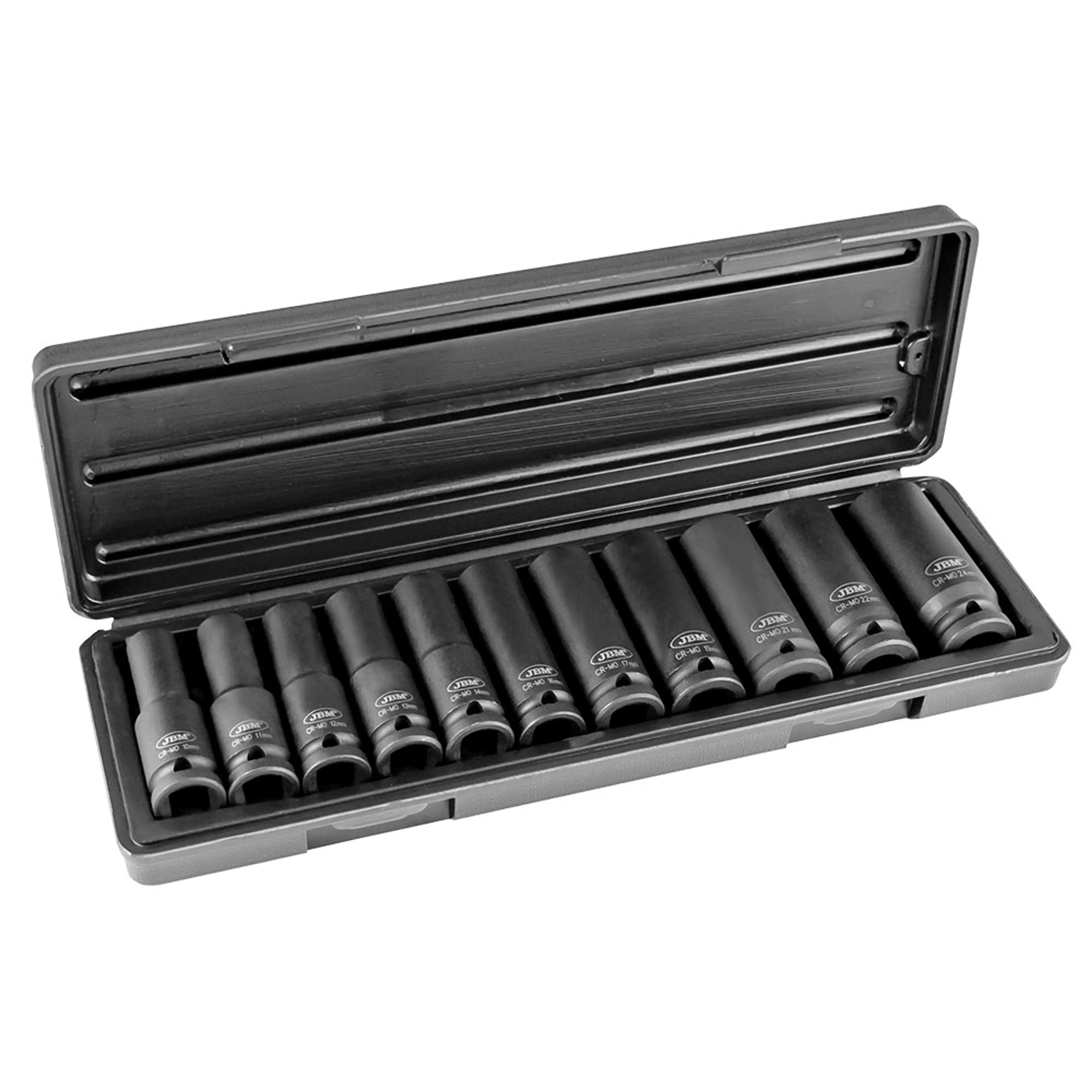 JBM SET DE 11 VASOS DE IMPACTO HEXAGONAL DE 1/2"