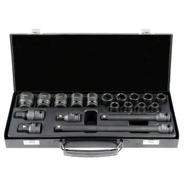 JBM SET DE 19 PIEZAS DE IMPACTO DE 1/2" CON 14 VASOS HEXAGONALES + ADA