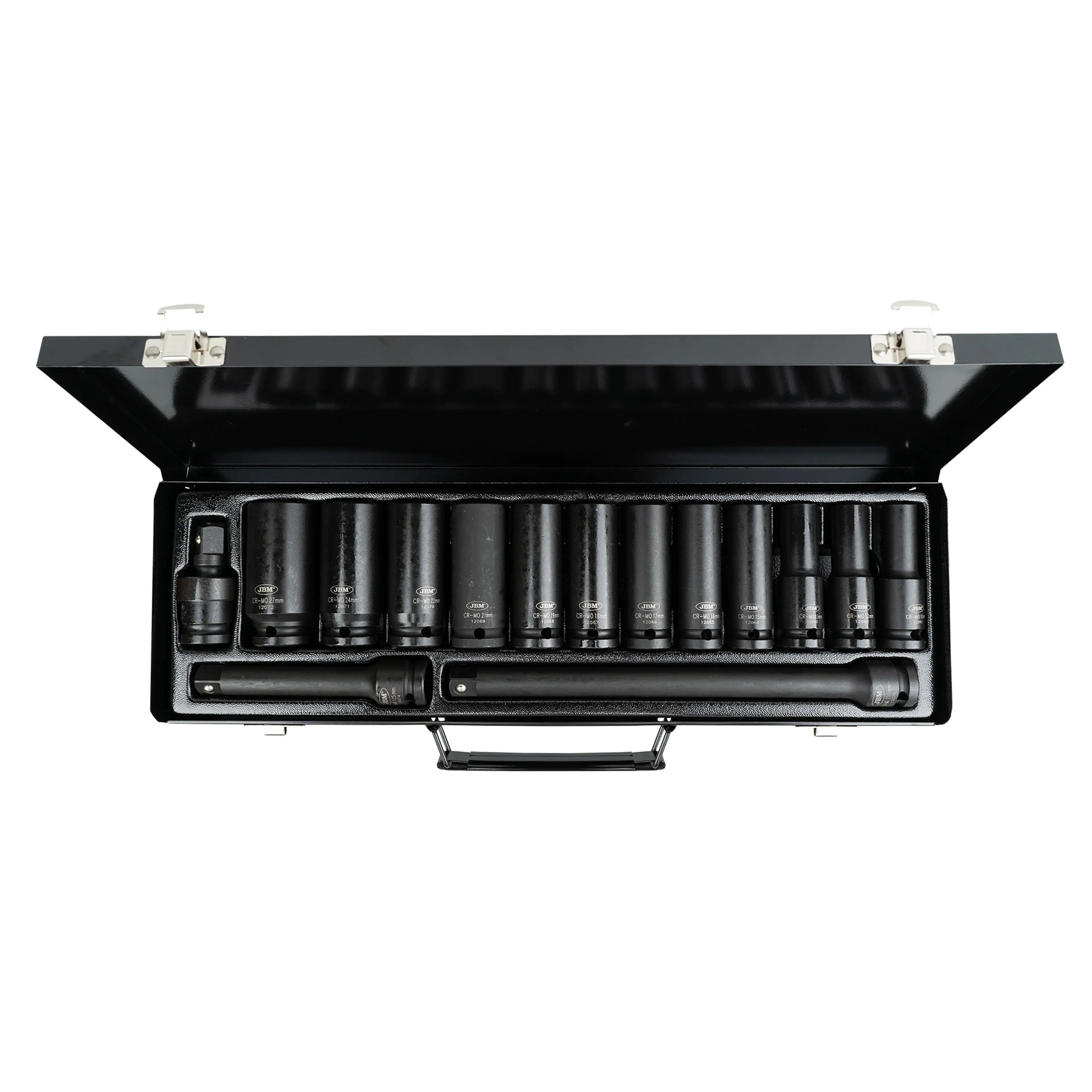 JBM SET DE 15 PIEZAS DE IMPACTO CON 12 VASOS LARGOS DE 1/2" HEXAGONALE