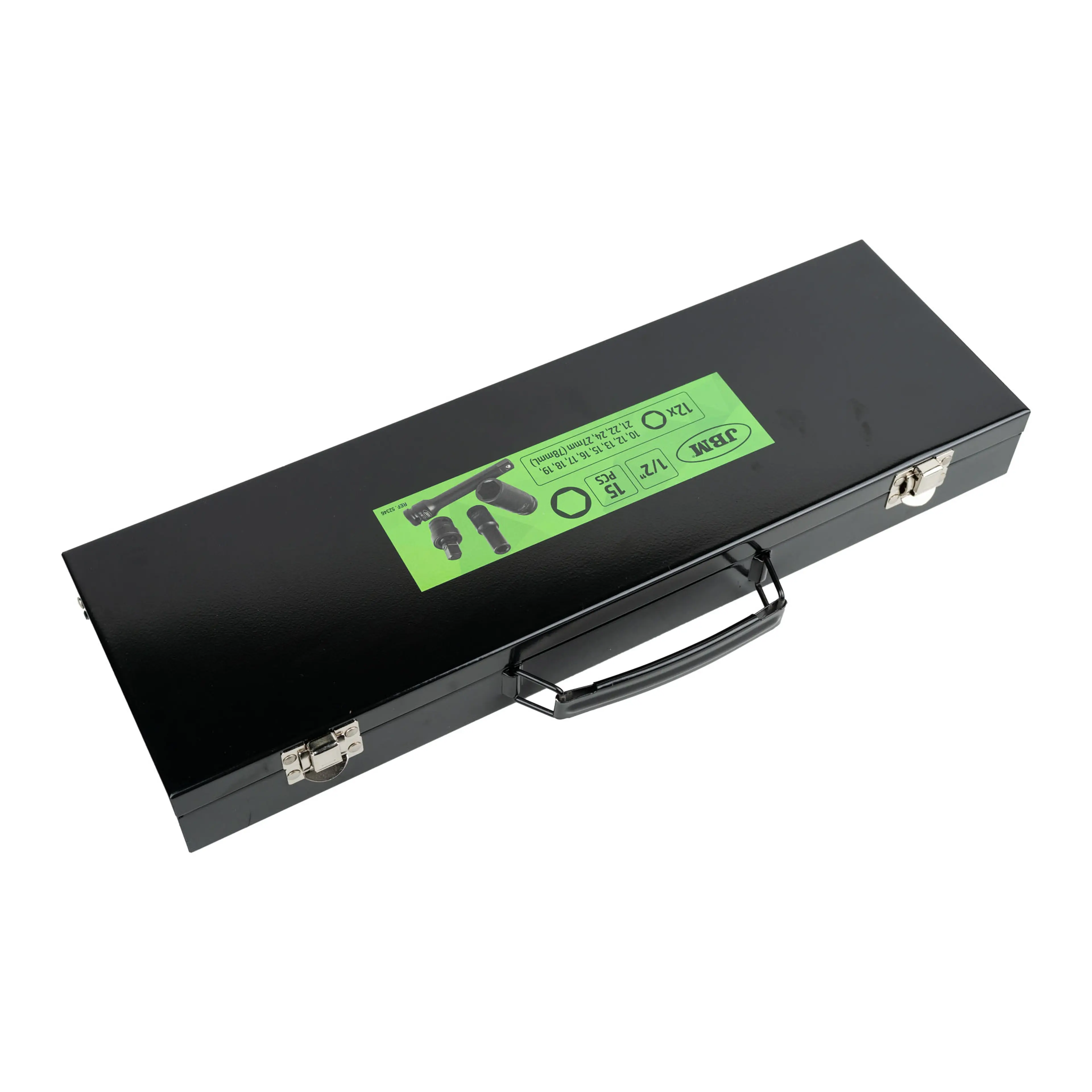 JBM SET DE 15 PIEZAS DE IMPACTO CON 12 VASOS LARGOS DE 1/2" HEXAGONALE