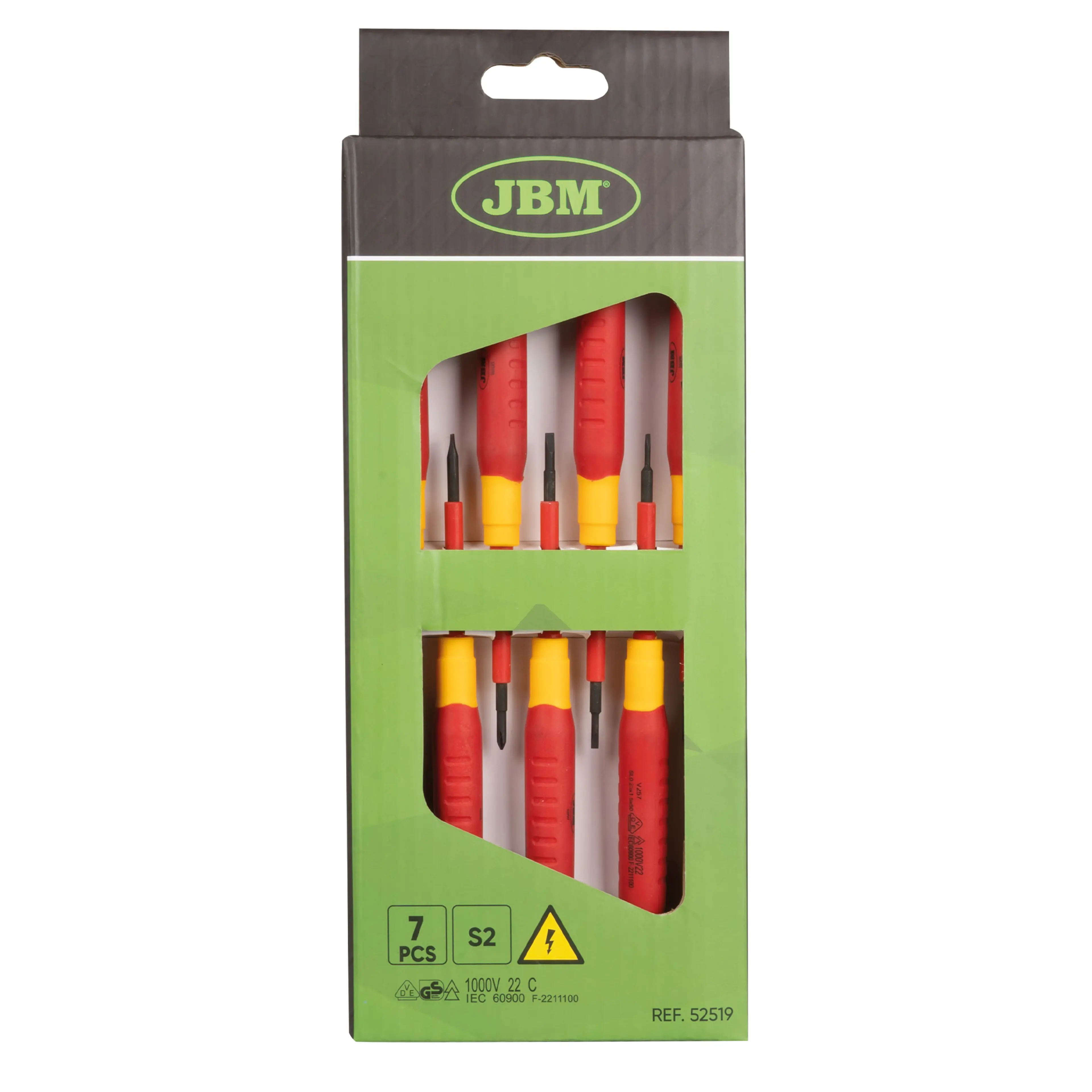 JBM SET DE 7 DESTORNILLADORES AISLADOS 1.000V
