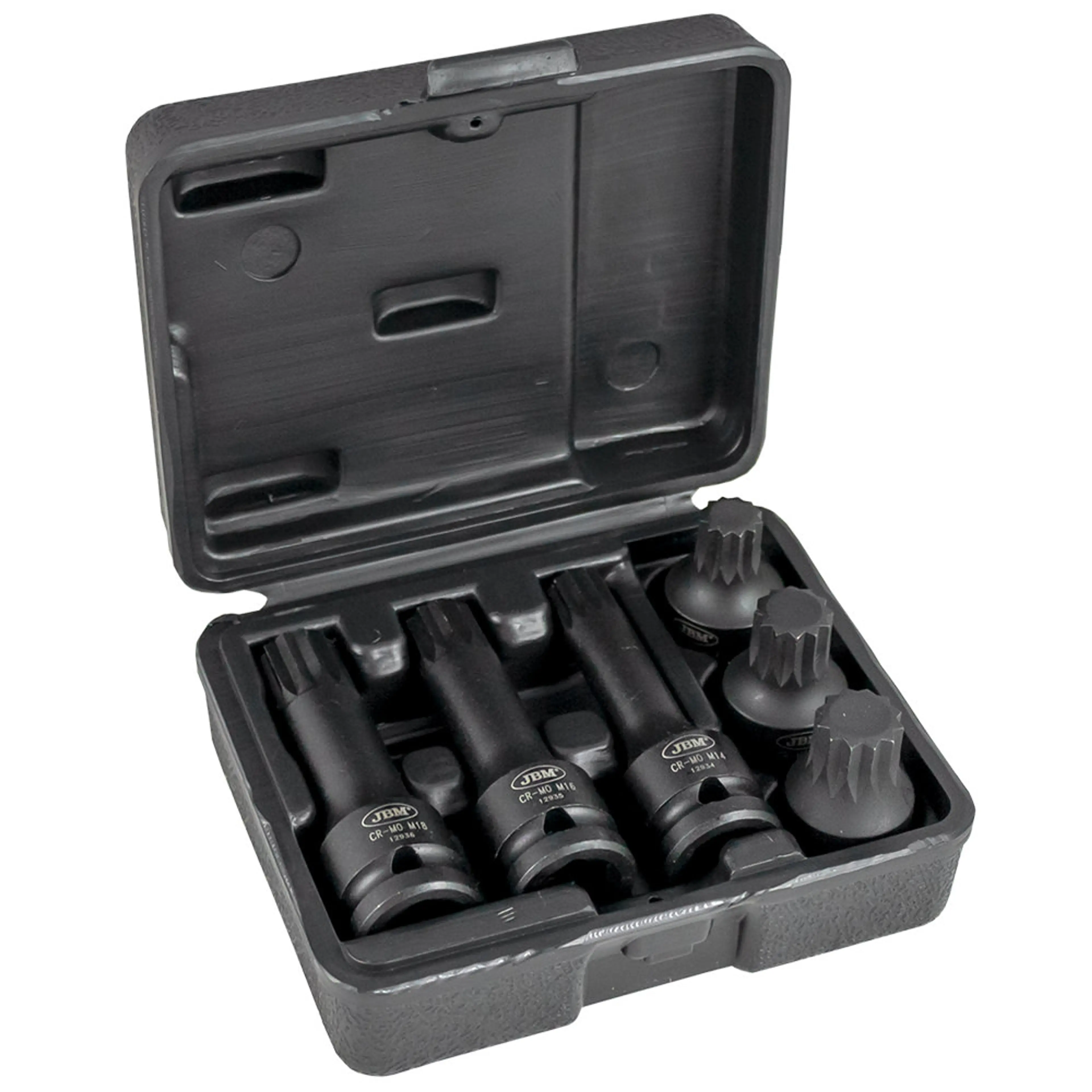 JBM SET DE 6 VASOS PUNTA XZN DE IMPACTO DE 1/2"