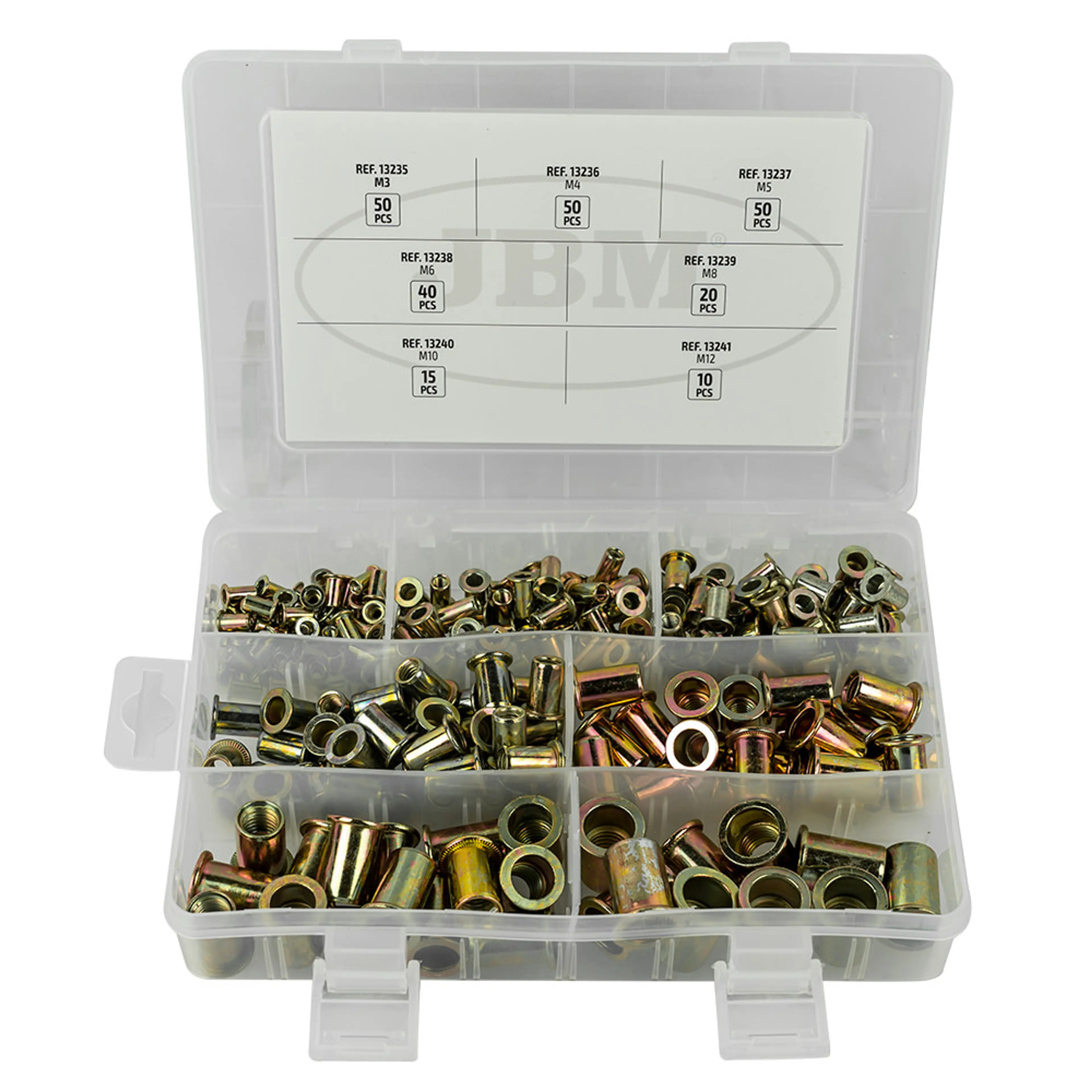 JBM ESTUCHE DE REMACHES TUERCA 235PCS