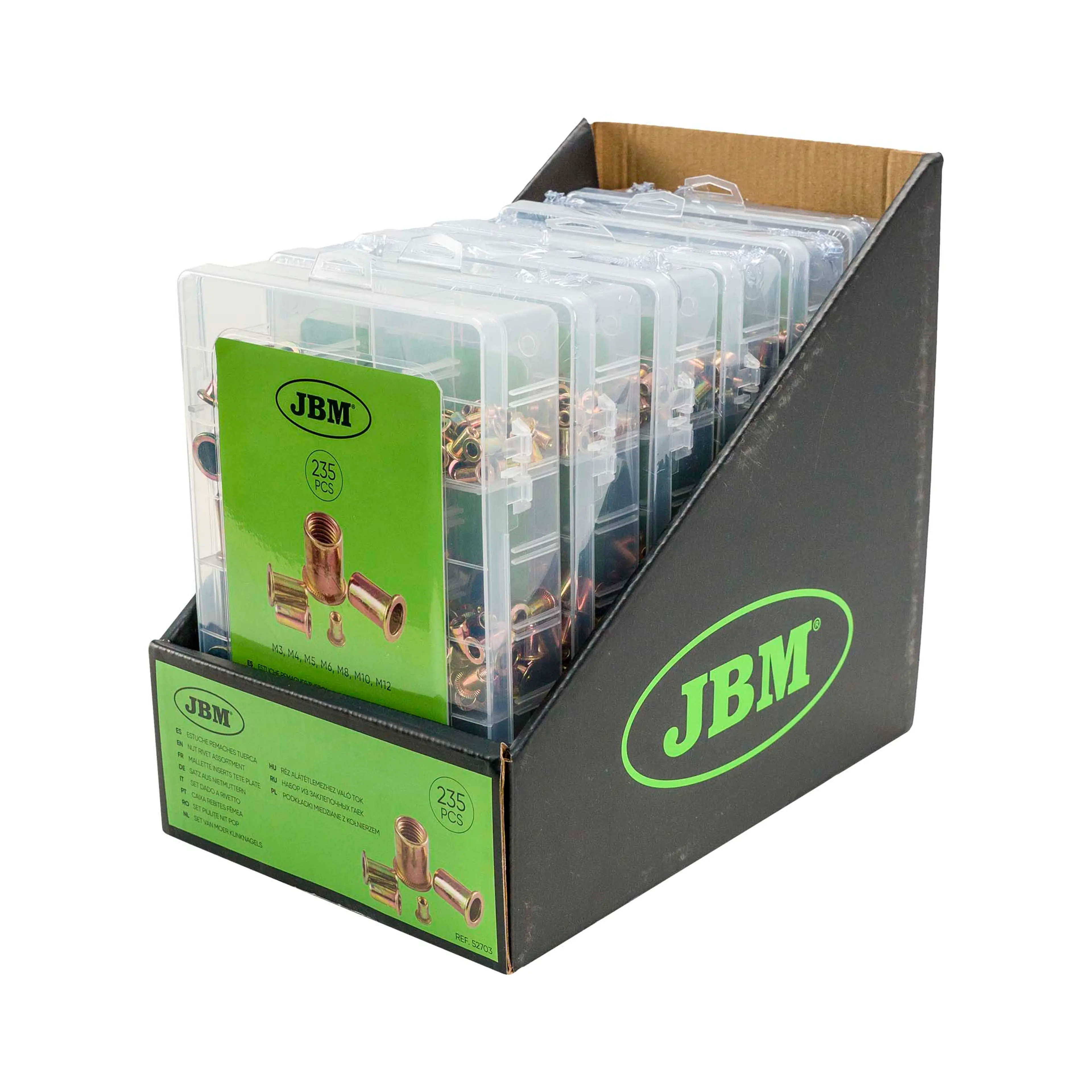 JBM ESTUCHE DE REMACHES TUERCA 235PCS