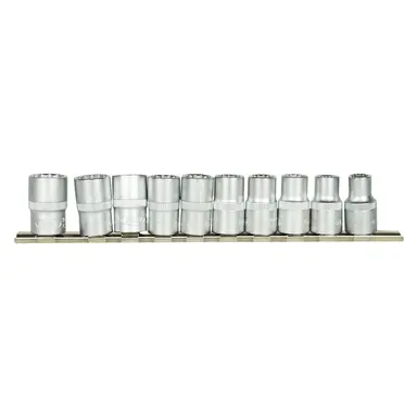 JBM JUEGO DE 10 VASOS DE 12 CANTOS DE 1/2"