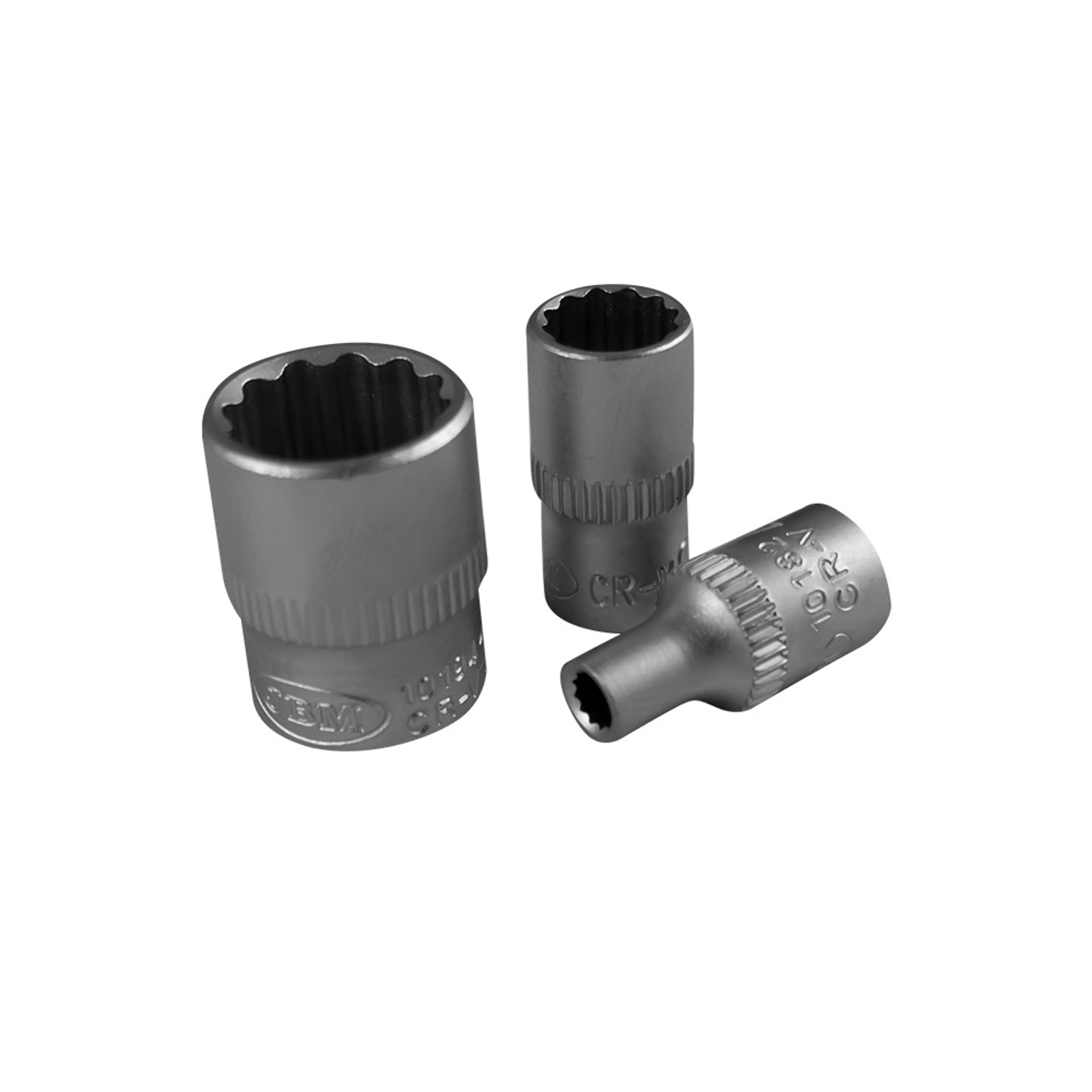 JBM JUEGO DE 13 VASOS DE 12 CANTOS DE 1/4"