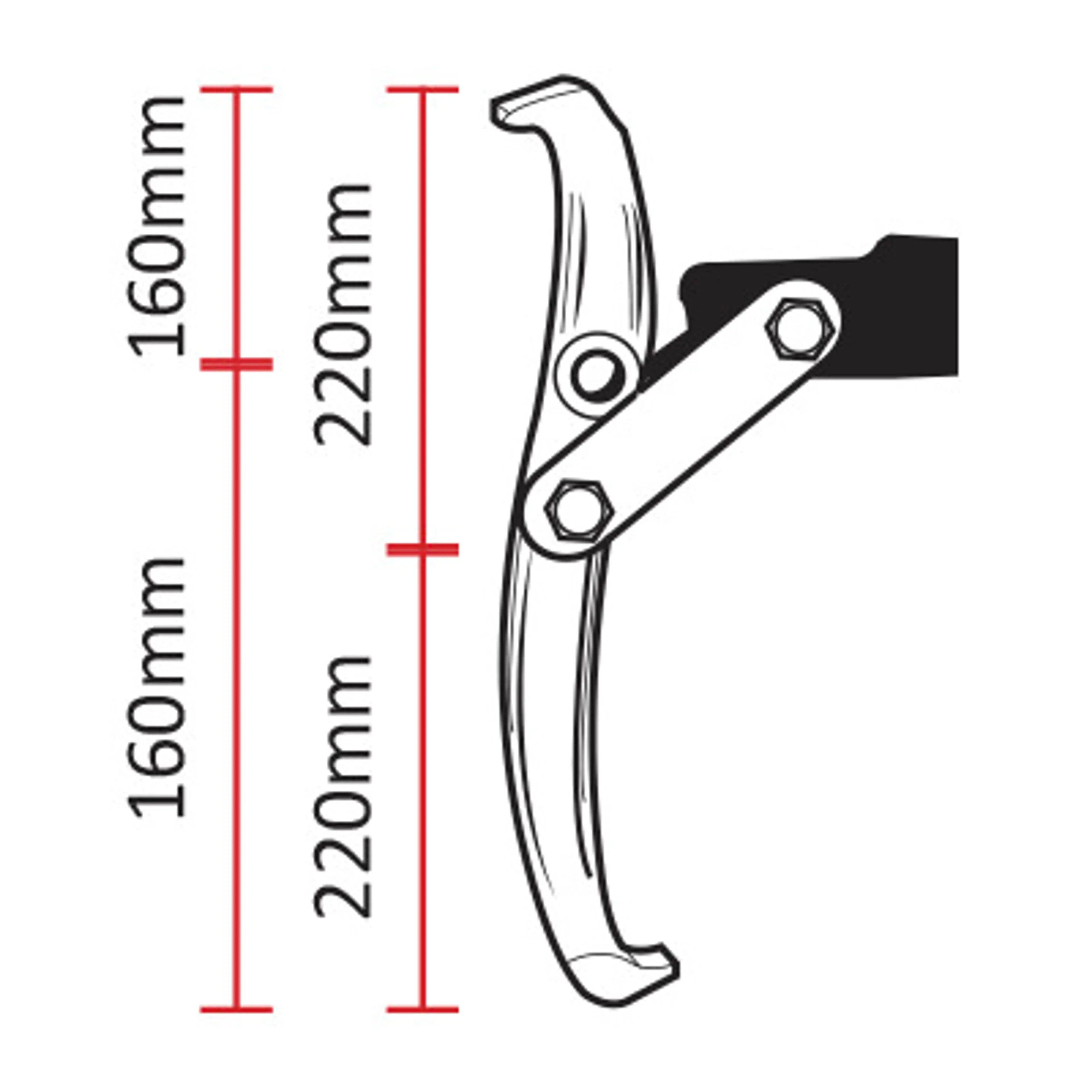JBM EXTRACTOR DE 3 GARRAS 95-200MM