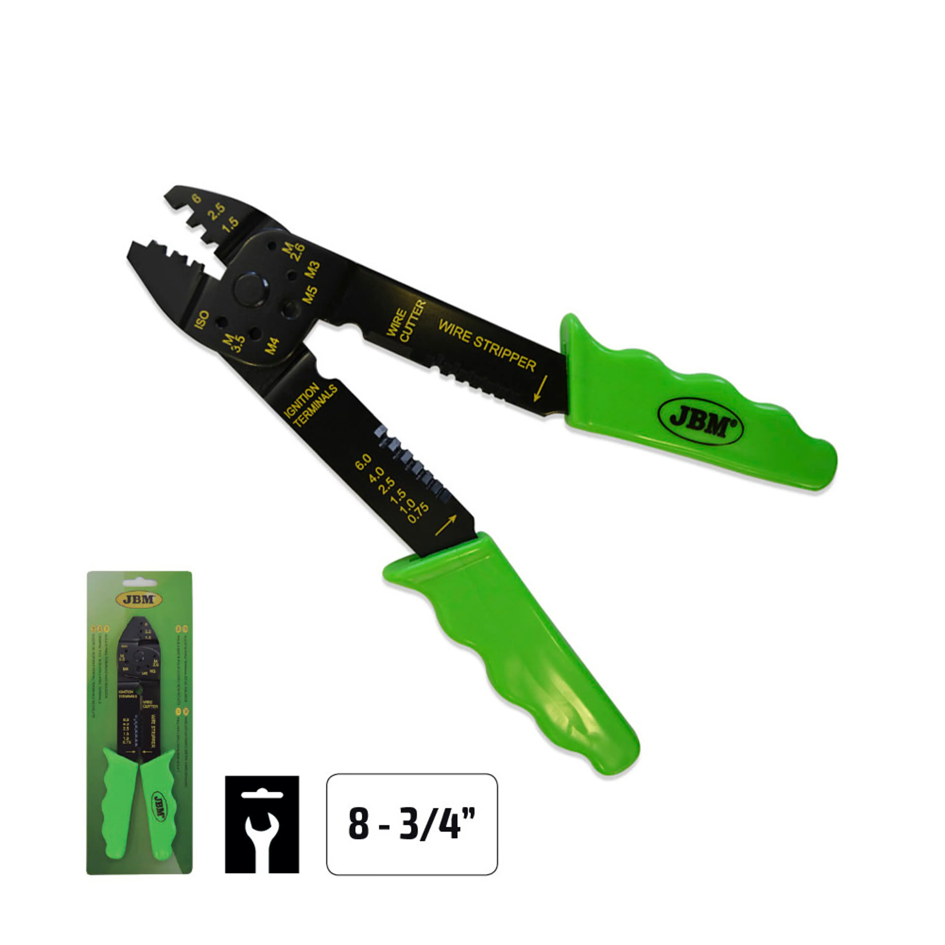 JBM ALICATE PARA TERMINALES NO AISLADOS 8-3/4"