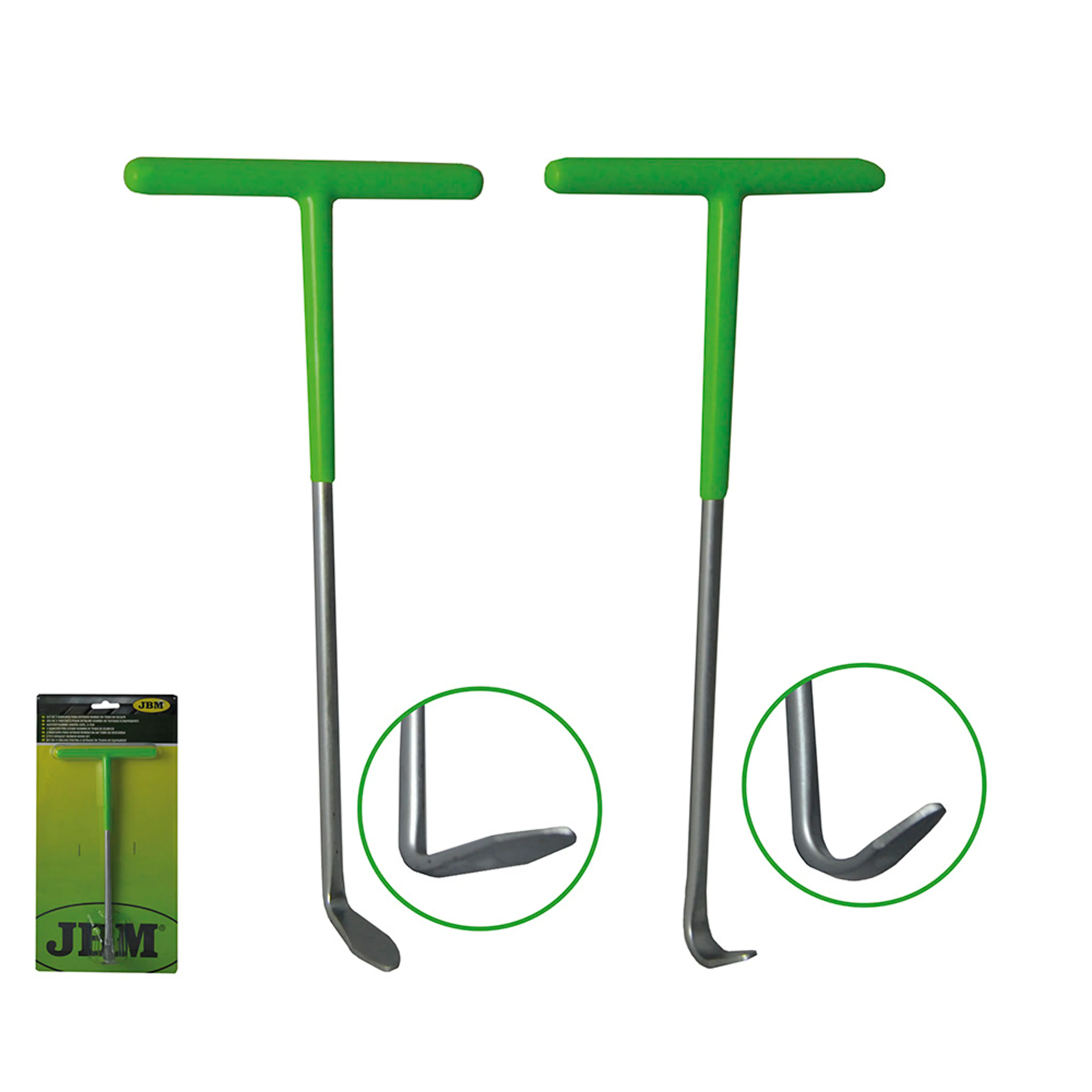 JBM SET DE 2 GANCHOS PARA EXTRAER GOMAS EN TUBO DE ESCAPE