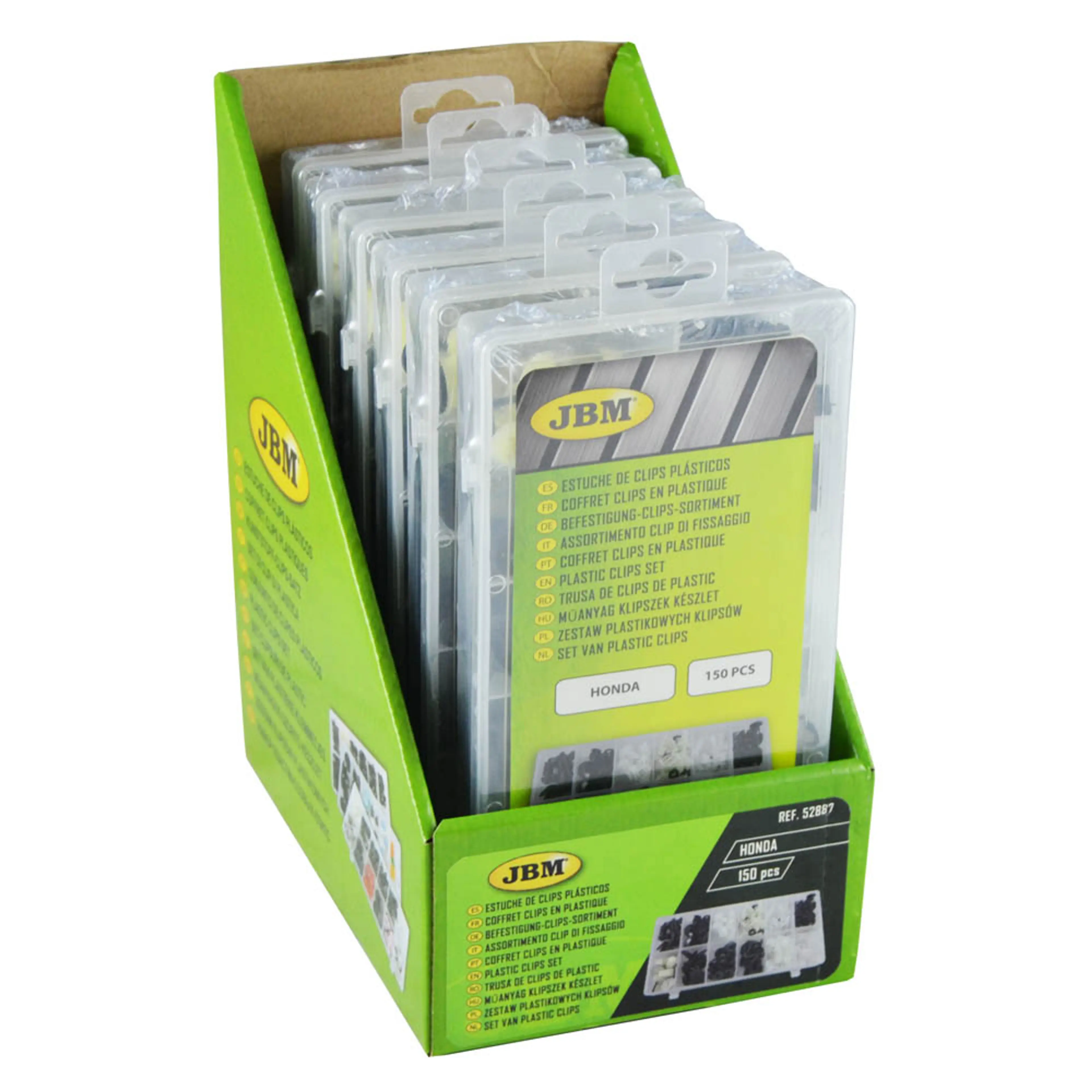 JBM ESTUCHE DE CLIPS PLÁSTICOS HONDA 150PCS
